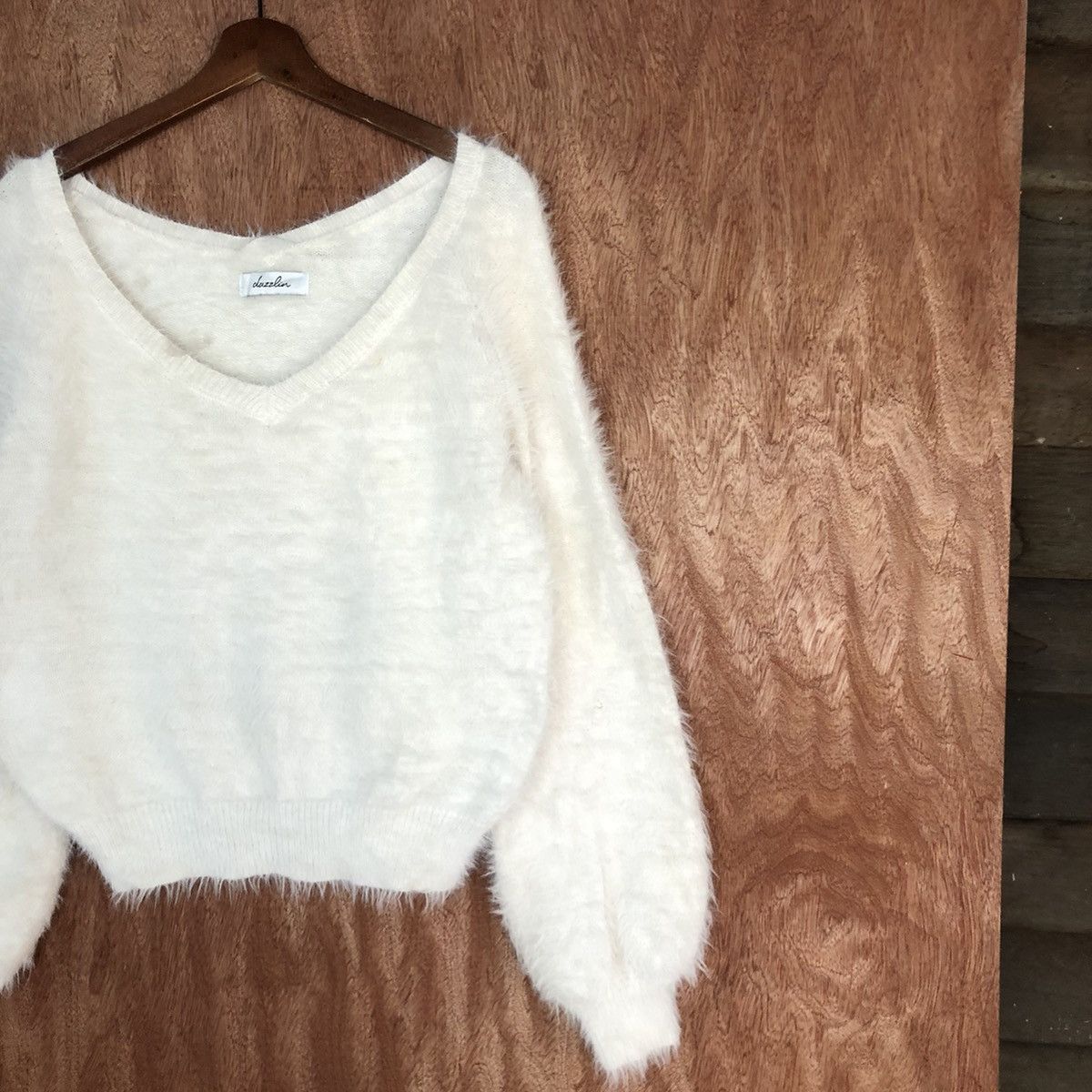 Homespun Knitwear Dazzlin White Mohair Knitwear #0443 Size US M / EU 48-50 / 2 - 5 Thumbnail