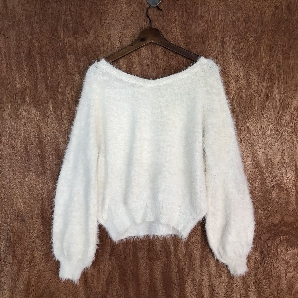 Homespun Knitwear Dazzlin White Mohair Knitwear #0443 Size US M / EU 48-50 / 2 - 13 Thumbnail