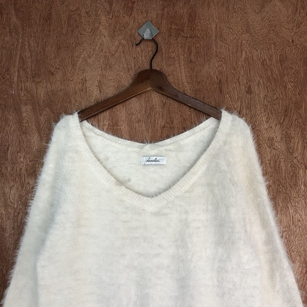 Homespun Knitwear Dazzlin White Mohair Knitwear #0443 Size US M / EU 48-50 / 2 - 9 Thumbnail