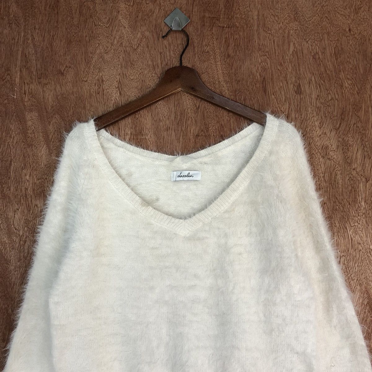 Homespun Knitwear Dazzlin White Mohair Knitwear #0443 Size US M / EU 48-50 / 2 - 2 Thumbnail