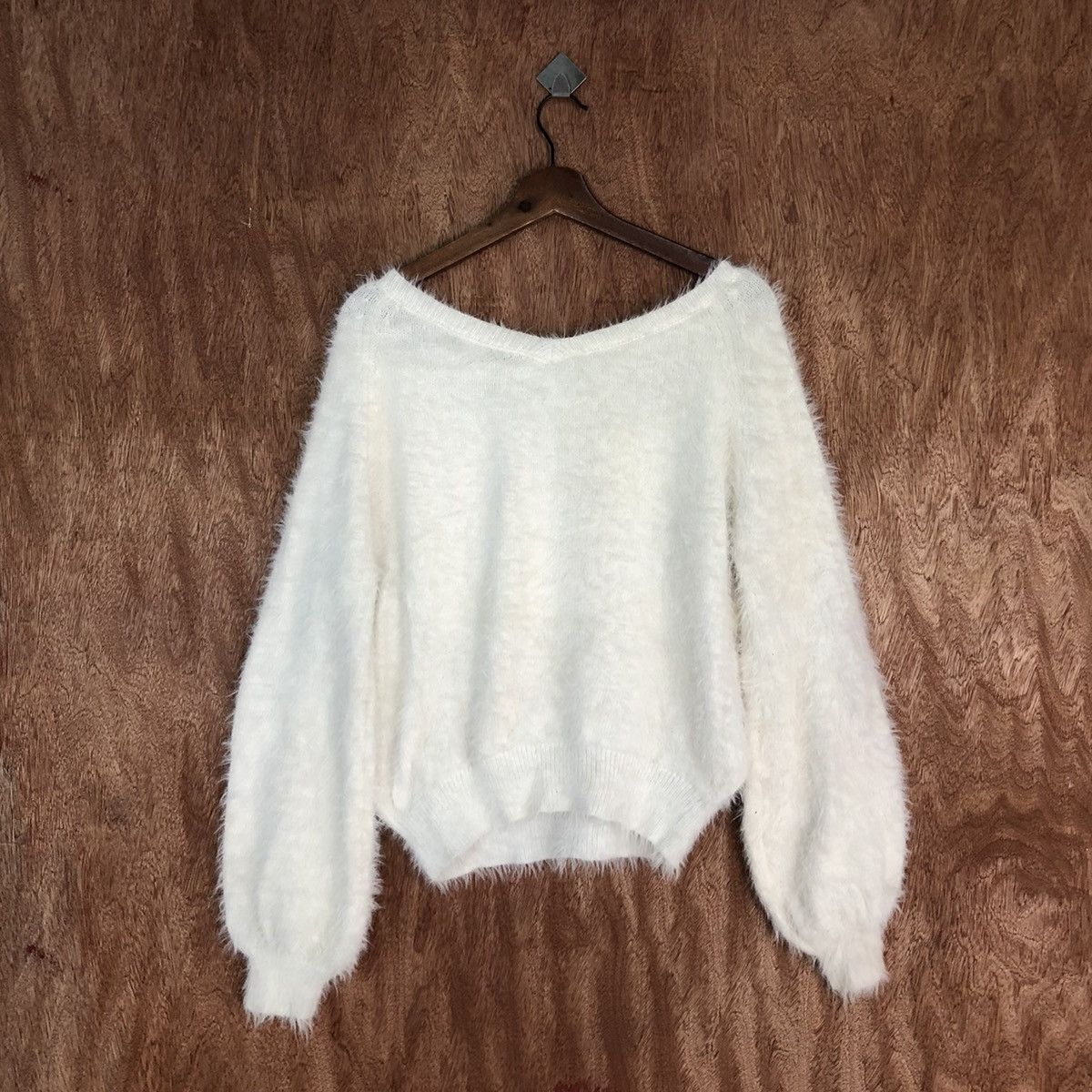 Homespun Knitwear Dazzlin White Mohair Knitwear #0443 Size US M / EU 48-50 / 2 - 11 Thumbnail