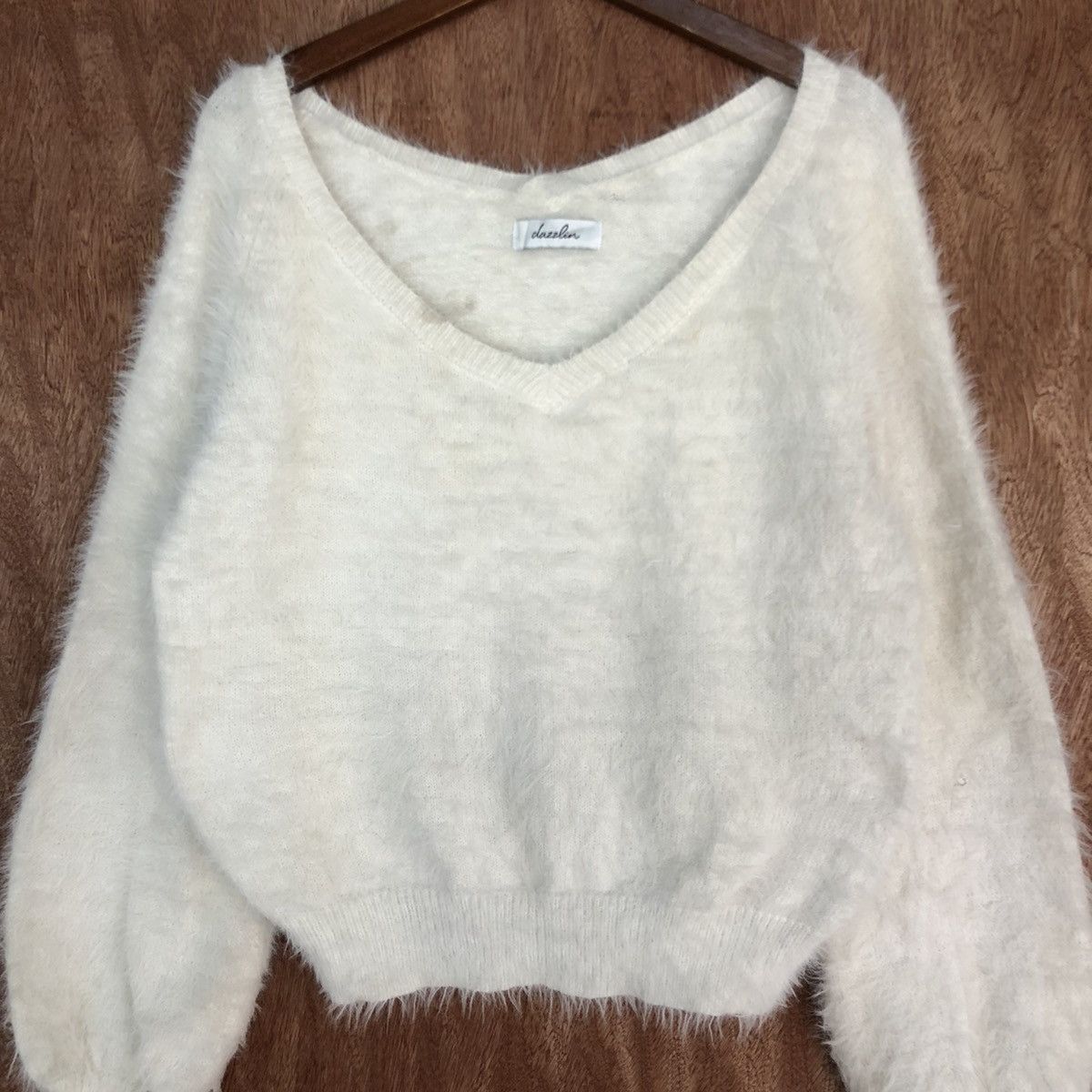 Homespun Knitwear Dazzlin White Mohair Knitwear #0443 Size US M / EU 48-50 / 2 - 8 Thumbnail