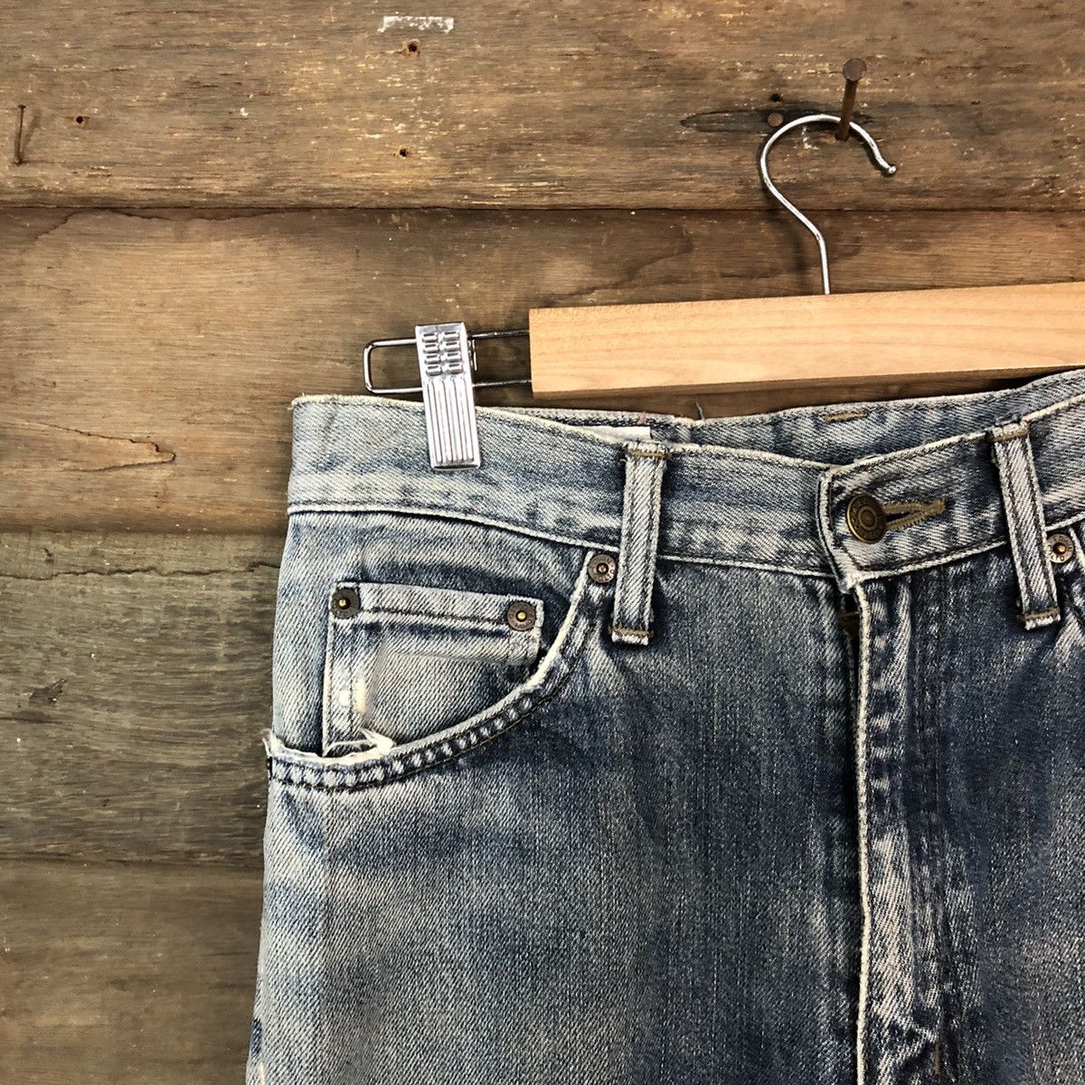 Edwin Edwin Blue Distressed Denim #H439 Size US 28 / EU 44 - 4 Thumbnail