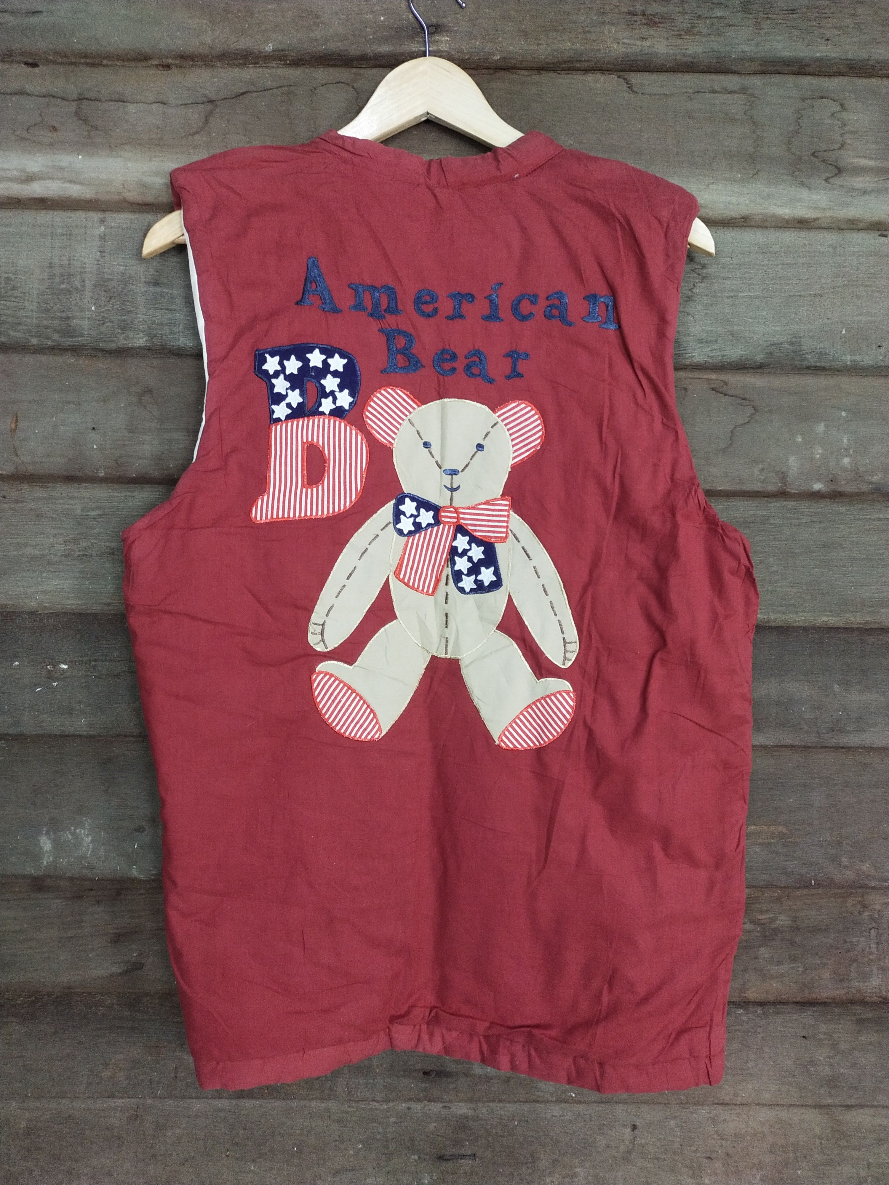 Cartoon Network × Japanese Brand Beatific Bear red vest sleeve less jacket #S201 Size US M / EU 48-50 / 2 - 1 Thumbnail