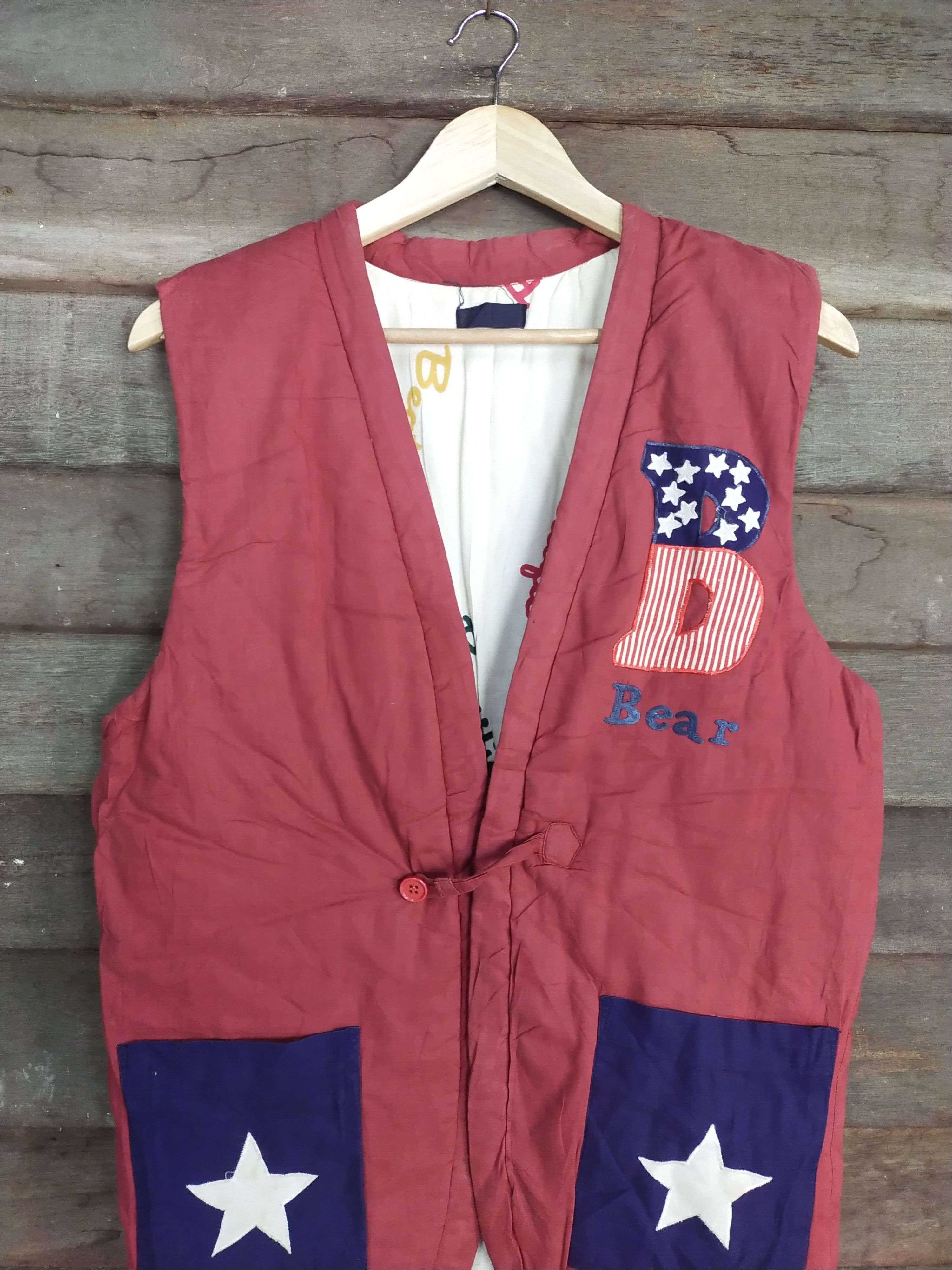 Cartoon Network × Japanese Brand Beatific Bear red vest sleeve less jacket #S201 Size US M / EU 48-50 / 2 - 3 Thumbnail