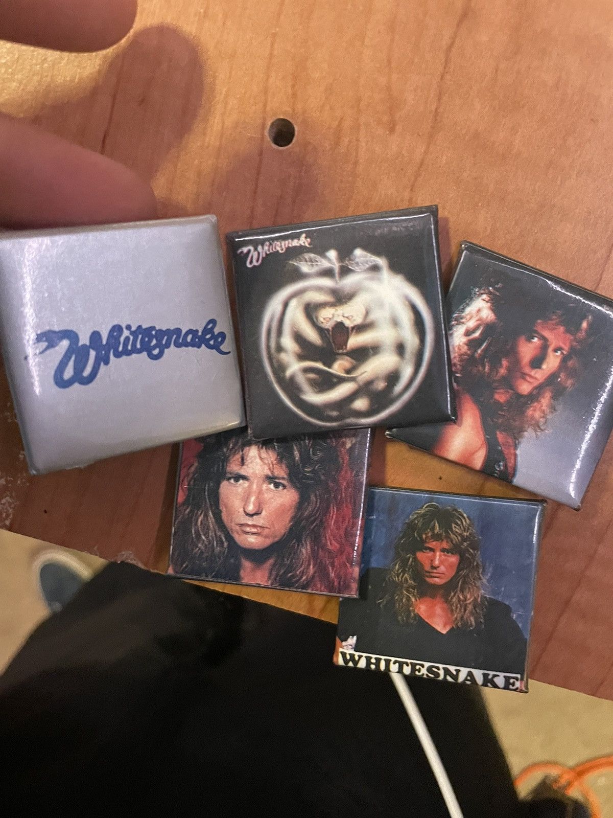 Band Tees 80s Vintage Hair Metal Music Pins Whitesnake Twisted Sister Size ONE SIZE - 2 Thumbnail