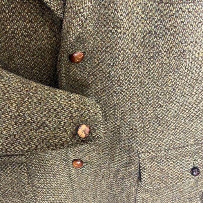 Veste Harris Tweed Homme 38R - Gris, Motif Chevrons, Blazer Campagne / Chasse