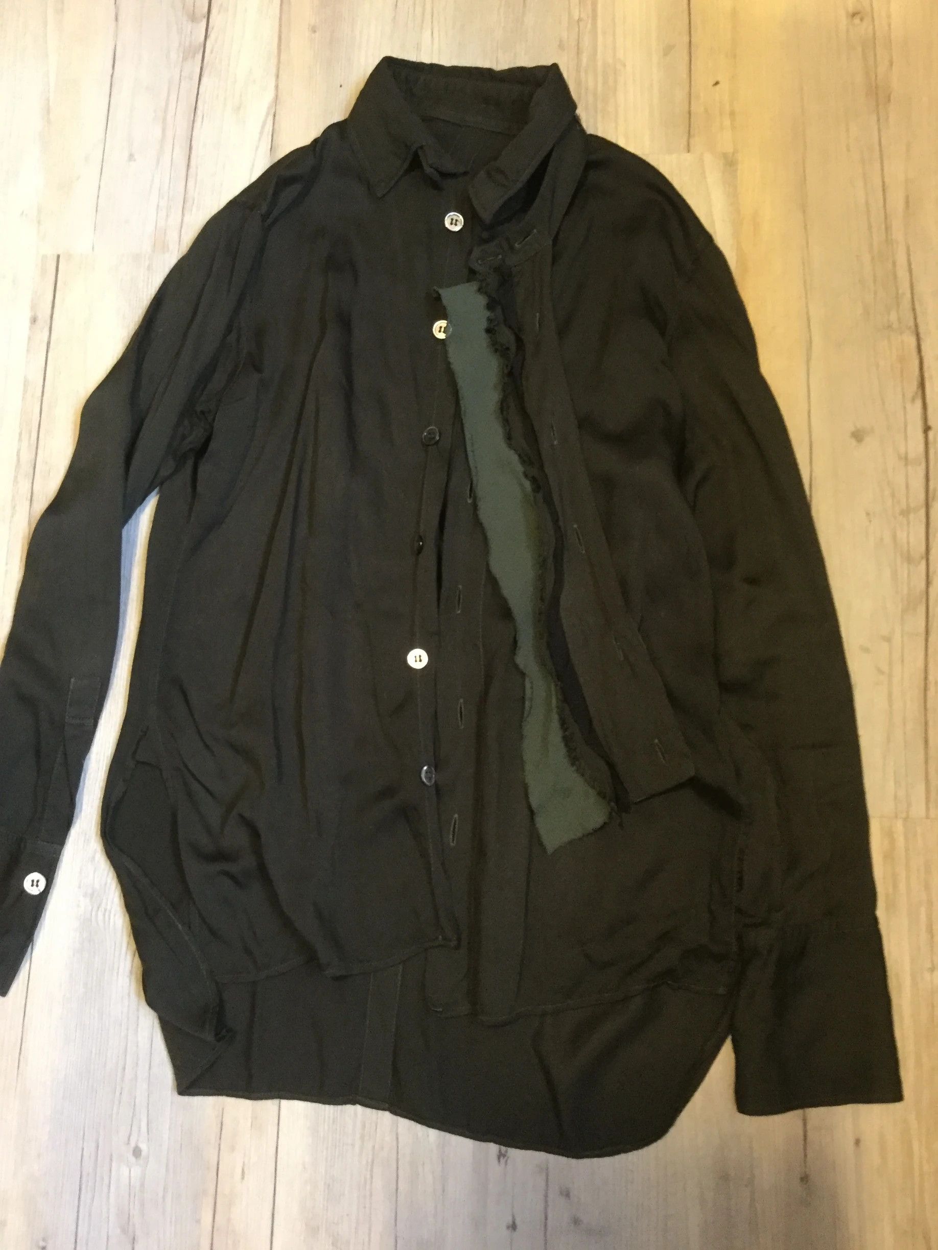 Yohji Yamamoto Silk destroyed blouse.Like Geoffrey B. Small or Elena Dawson Size M / US 6-8 / IT 42-44 - 2 Thumbnail