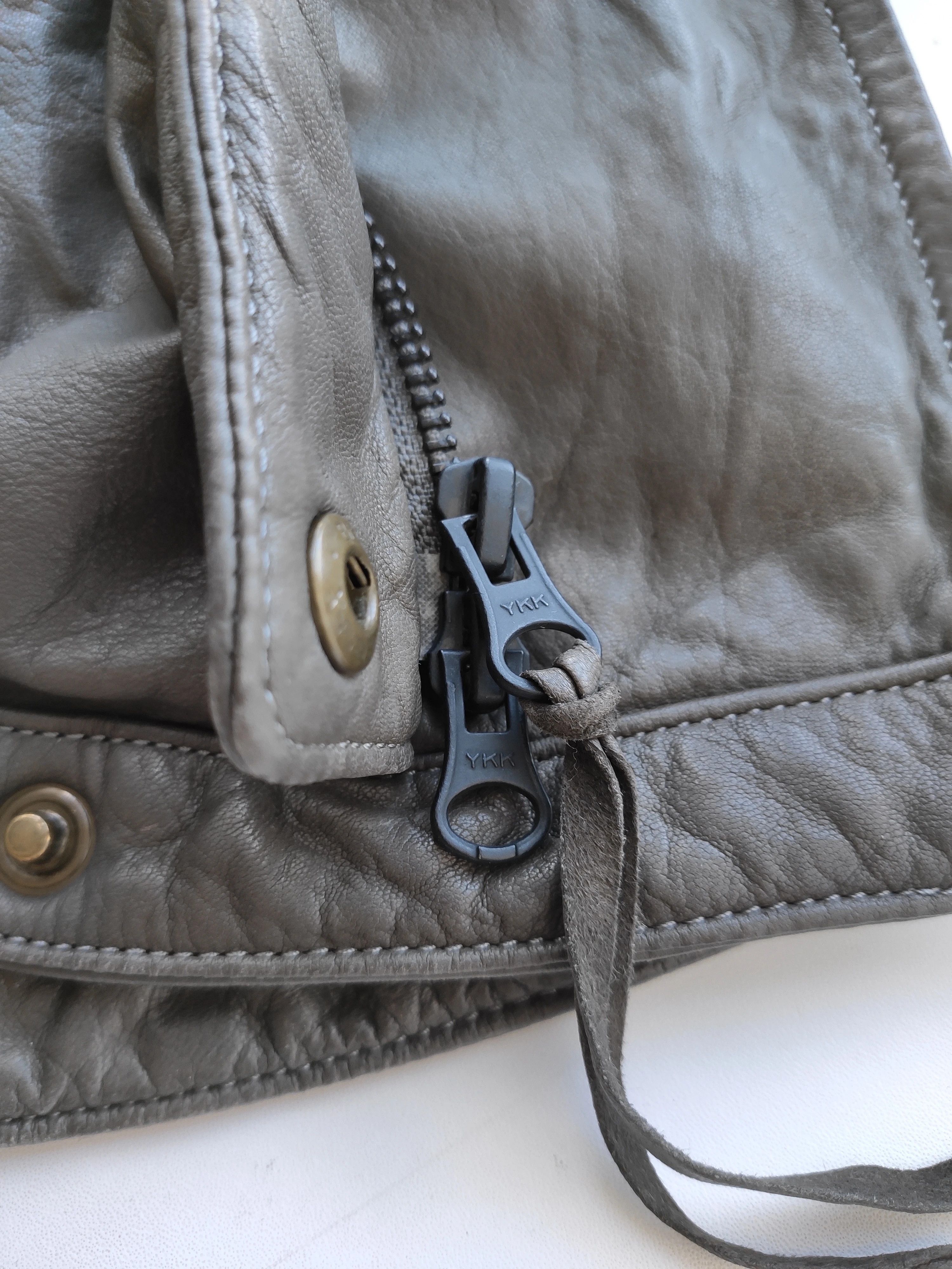 CHRISTIAN PEAU Hooded leather jacket.Like Rick Owens or GUIDI Size US XXS / EU 40 - 6 Thumbnail