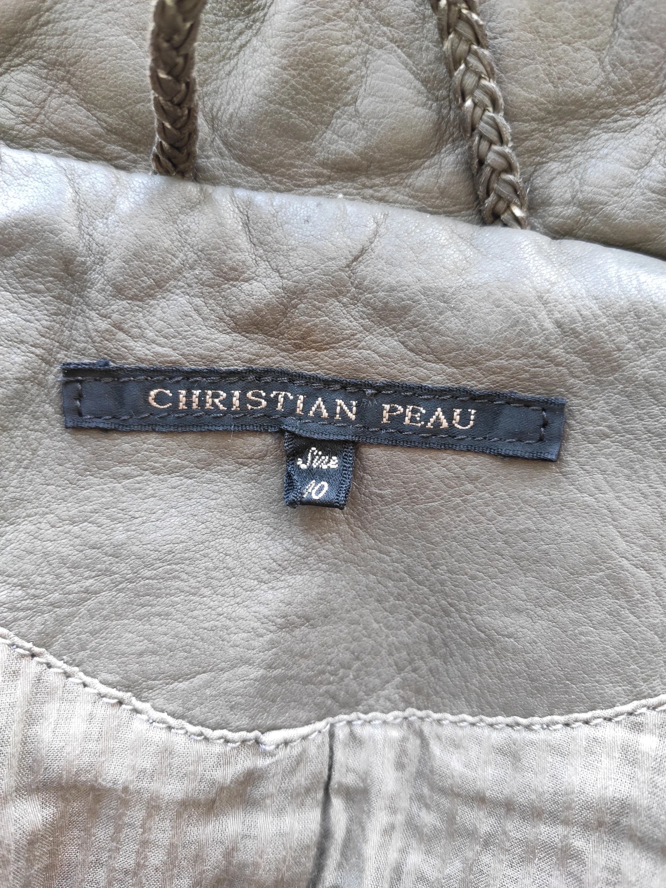CHRISTIAN PEAU Hooded leather jacket.Like Rick Owens or GUIDI Size US XXS / EU 40 - 7 Thumbnail