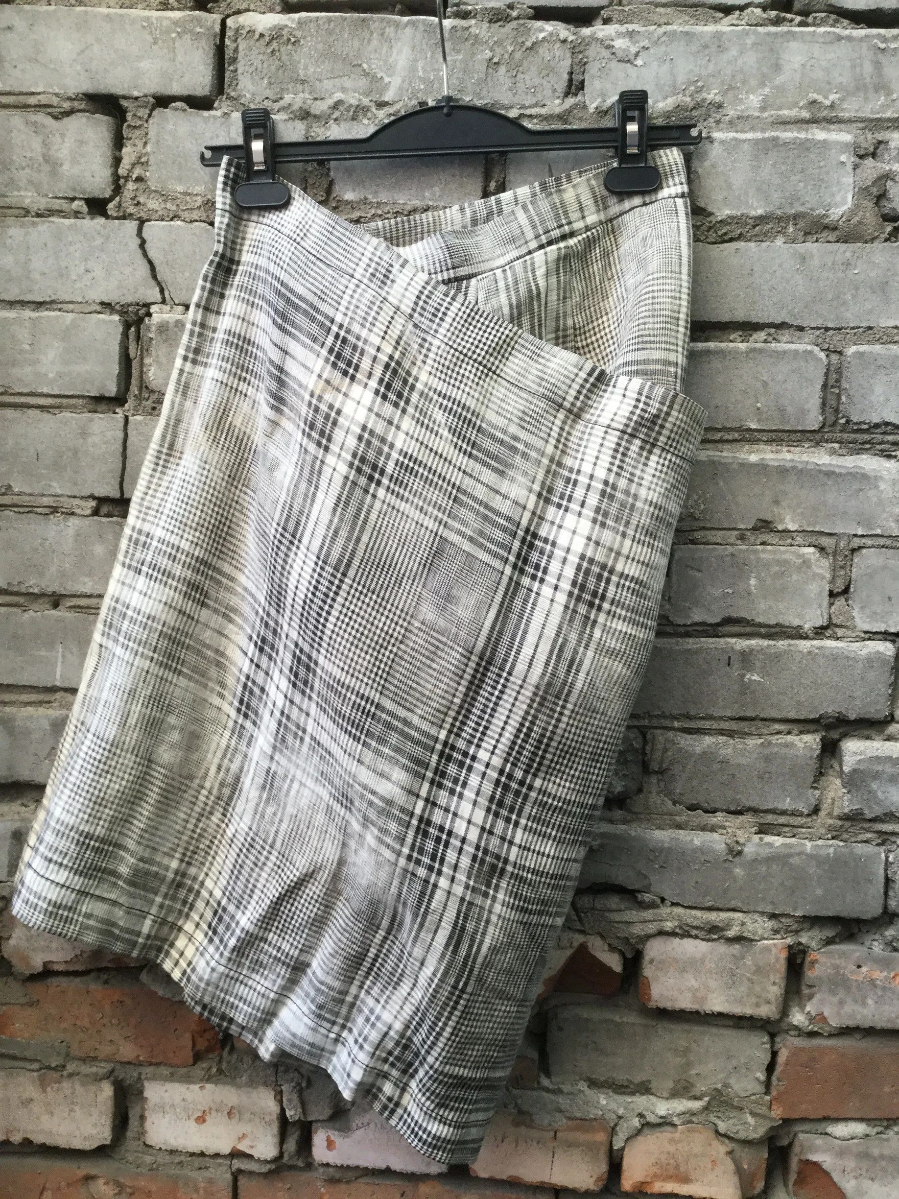 Vivienne Westwood !NEW Plaid Asymmetric double-layer skirt.Like Yohji Yamamoto Size 28" / US 6 / IT 42 - 2 Thumbnail