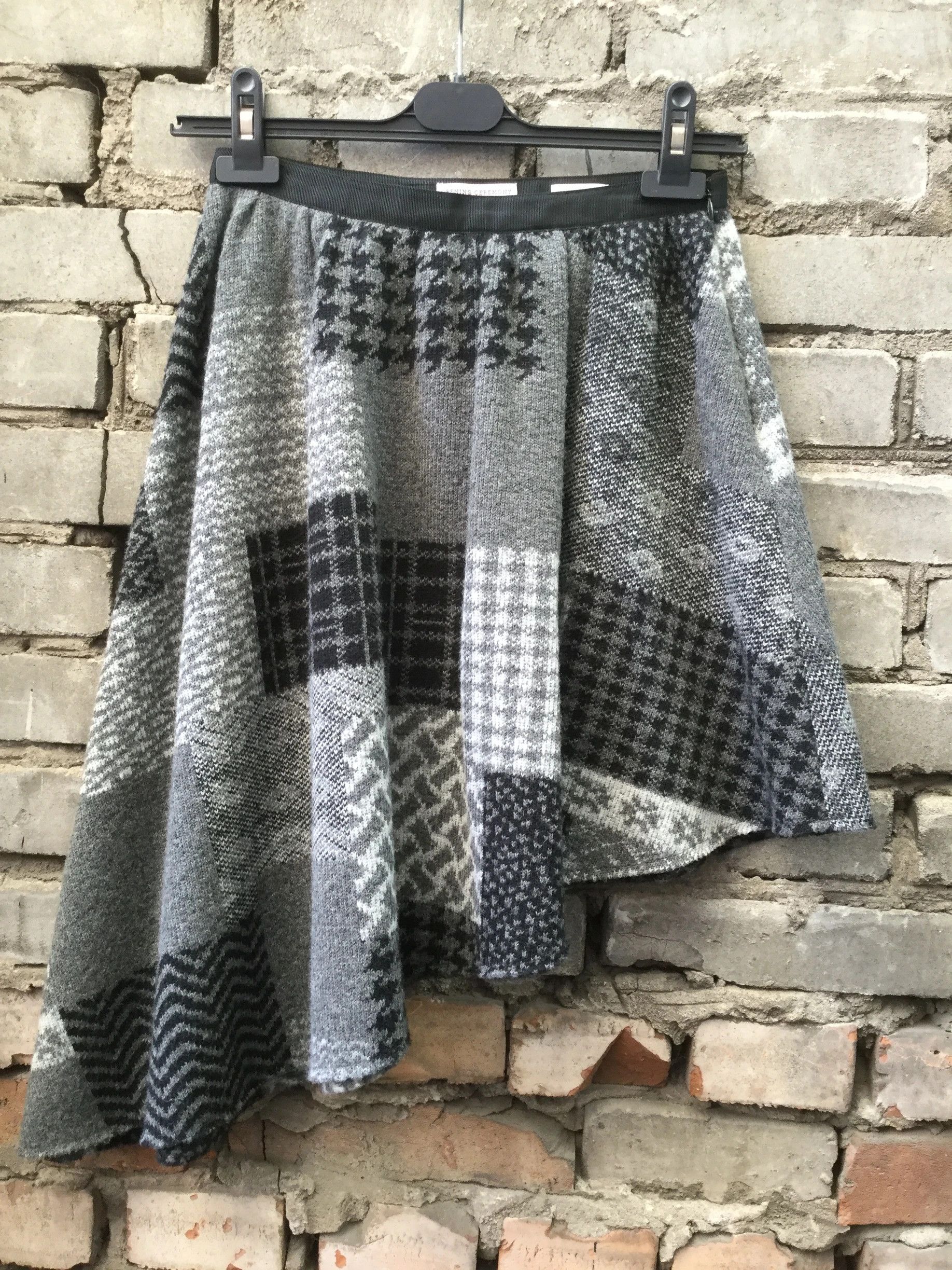 Opening Ceremony Asymmetric wool skirt.Like Uma Wang or Ziggy Chen Size 26" / US 2 / IT 38 - 1 Thumbnail