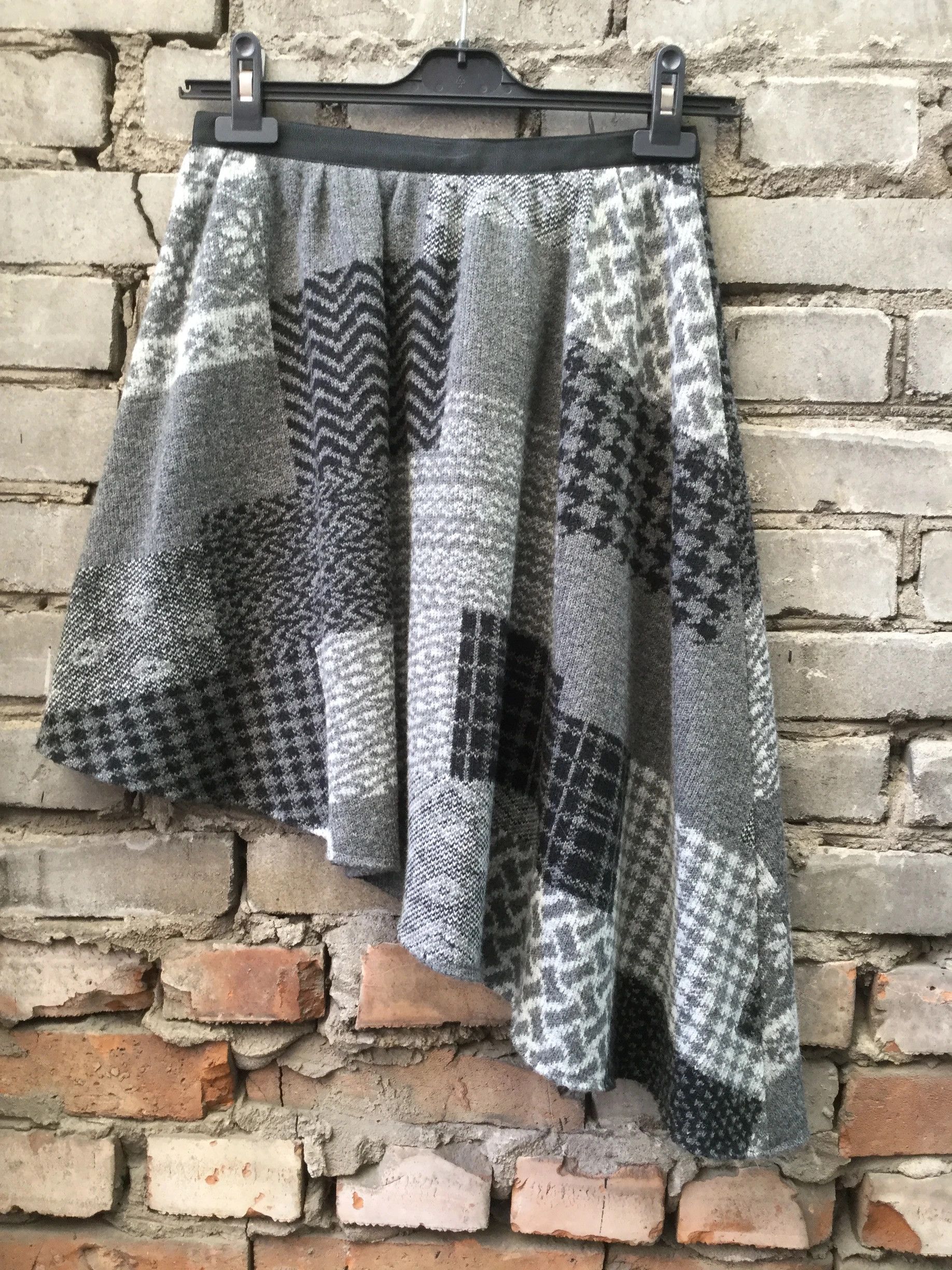Opening Ceremony Asymmetric wool skirt.Like Uma Wang or Ziggy Chen Size 26" / US 2 / IT 38 - 2 Thumbnail