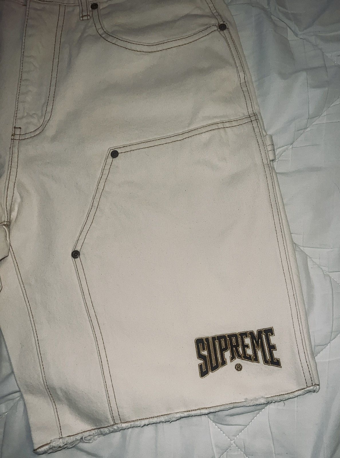 Supreme Supreme Cutoff Double Knee Denim Painter Shorts | Grailed