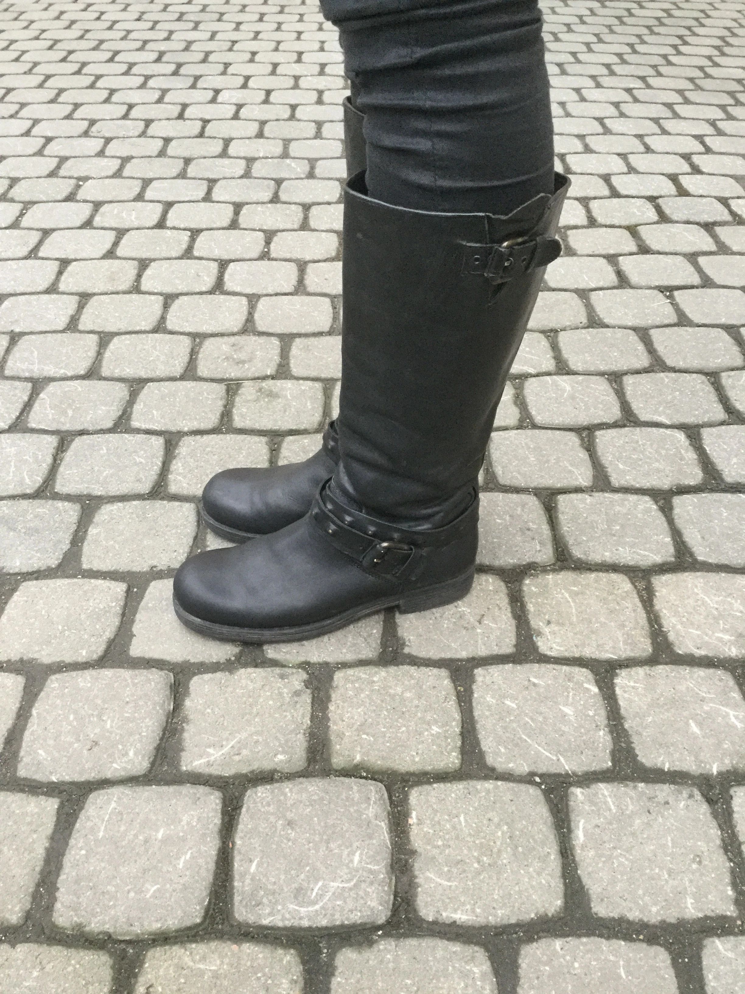 RBRSL Tall black biker boots. Size US 7 / IT 37 - 1 Thumbnail