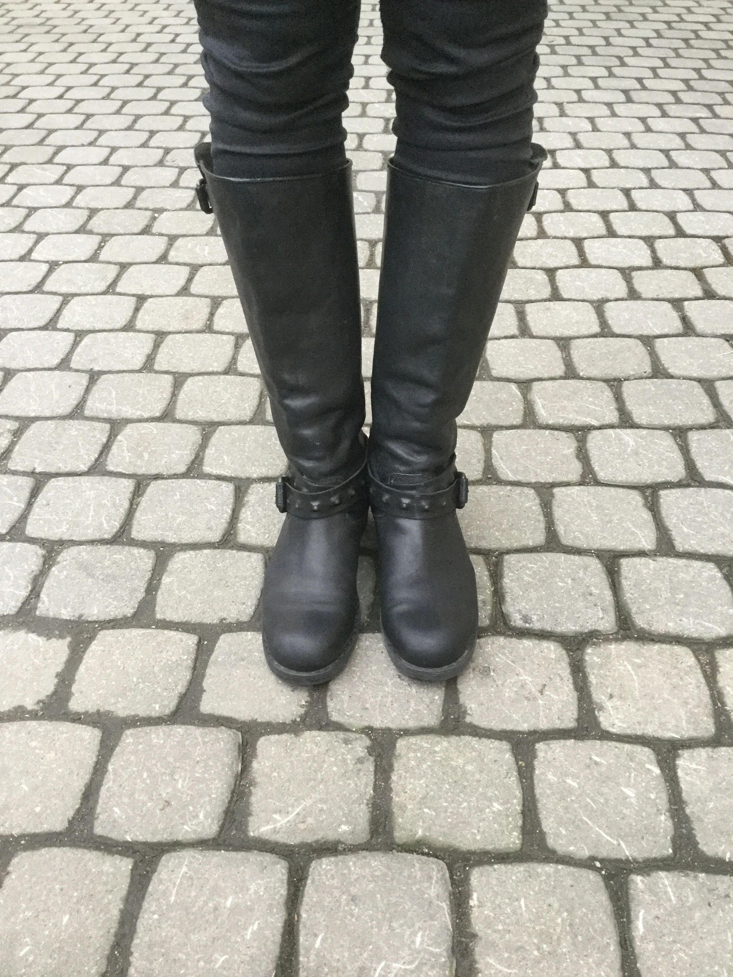 RBRSL Tall black biker boots. Size US 7 / IT 37 - 4 Thumbnail