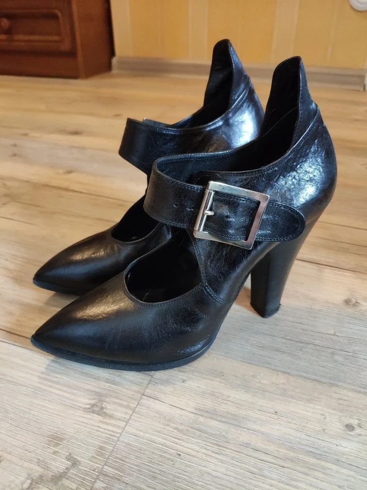 Gianni Barbato Blistered leather heels.Like GUIDI or Marsell. Size US 7 / IT 37 - 1 Thumbnail
