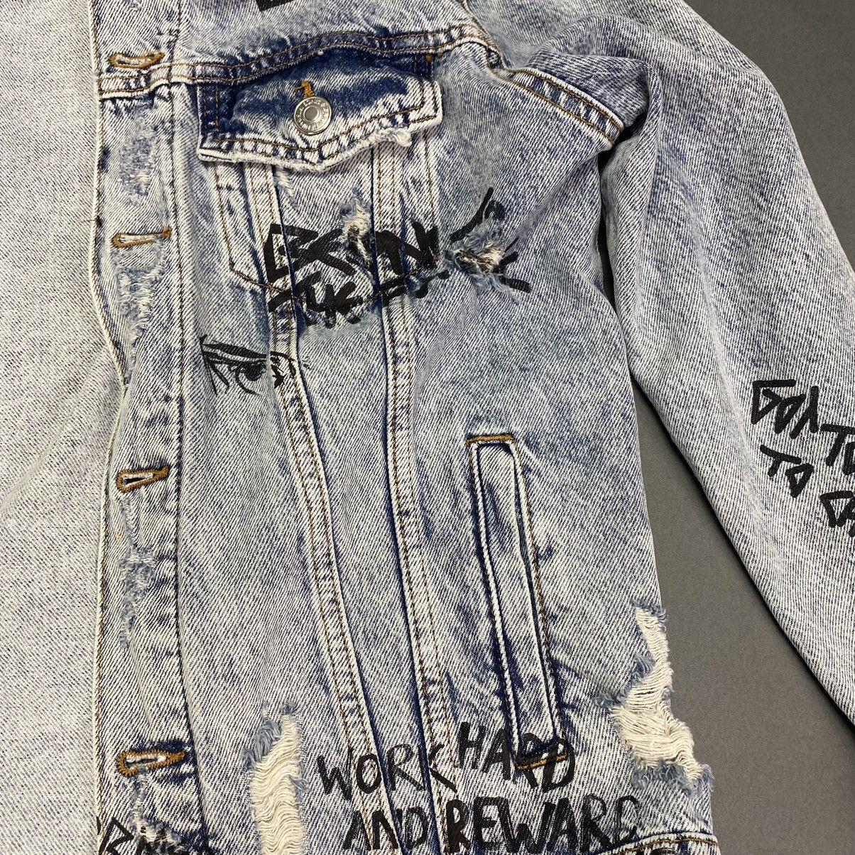【新品未使用】room.13 Graphic Denim Jacket Zara Graphic Denim Jacket