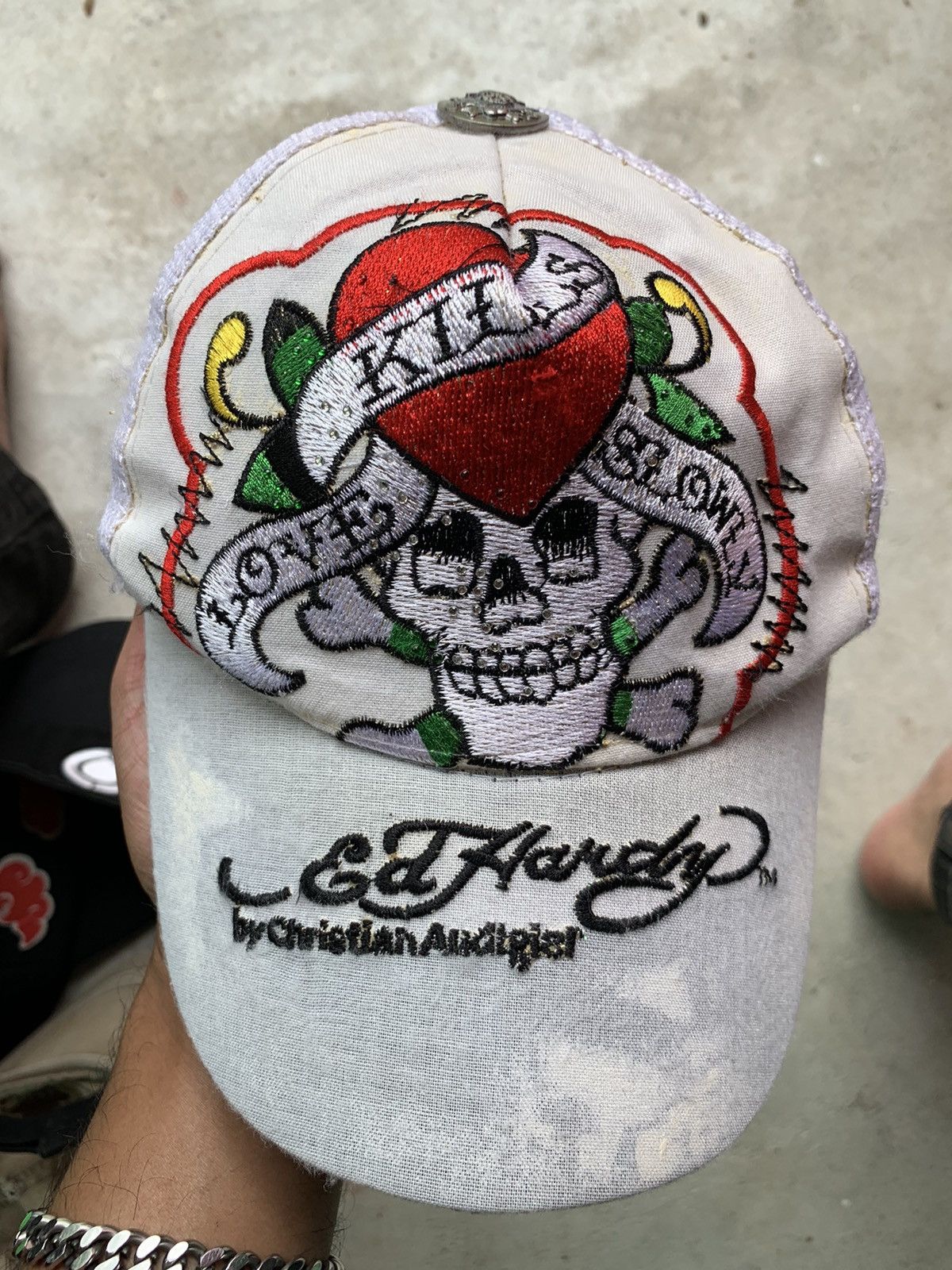 Christian Audigier × Ed Hardy × Vintage VINTAGE ED HARDY HATS 'KILLS LOVE SLOWLY' Size ONE SIZE - 6 Thumbnail