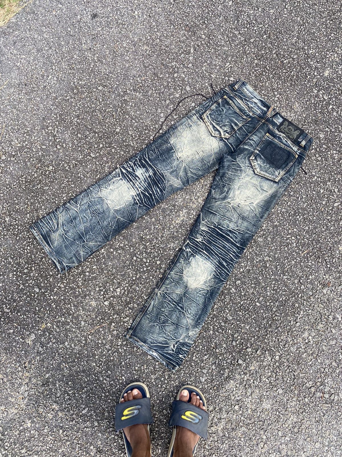 Designer BootCut Flare LowBox Distressed Japan Size US 32 / EU 48 - 2 Thumbnail