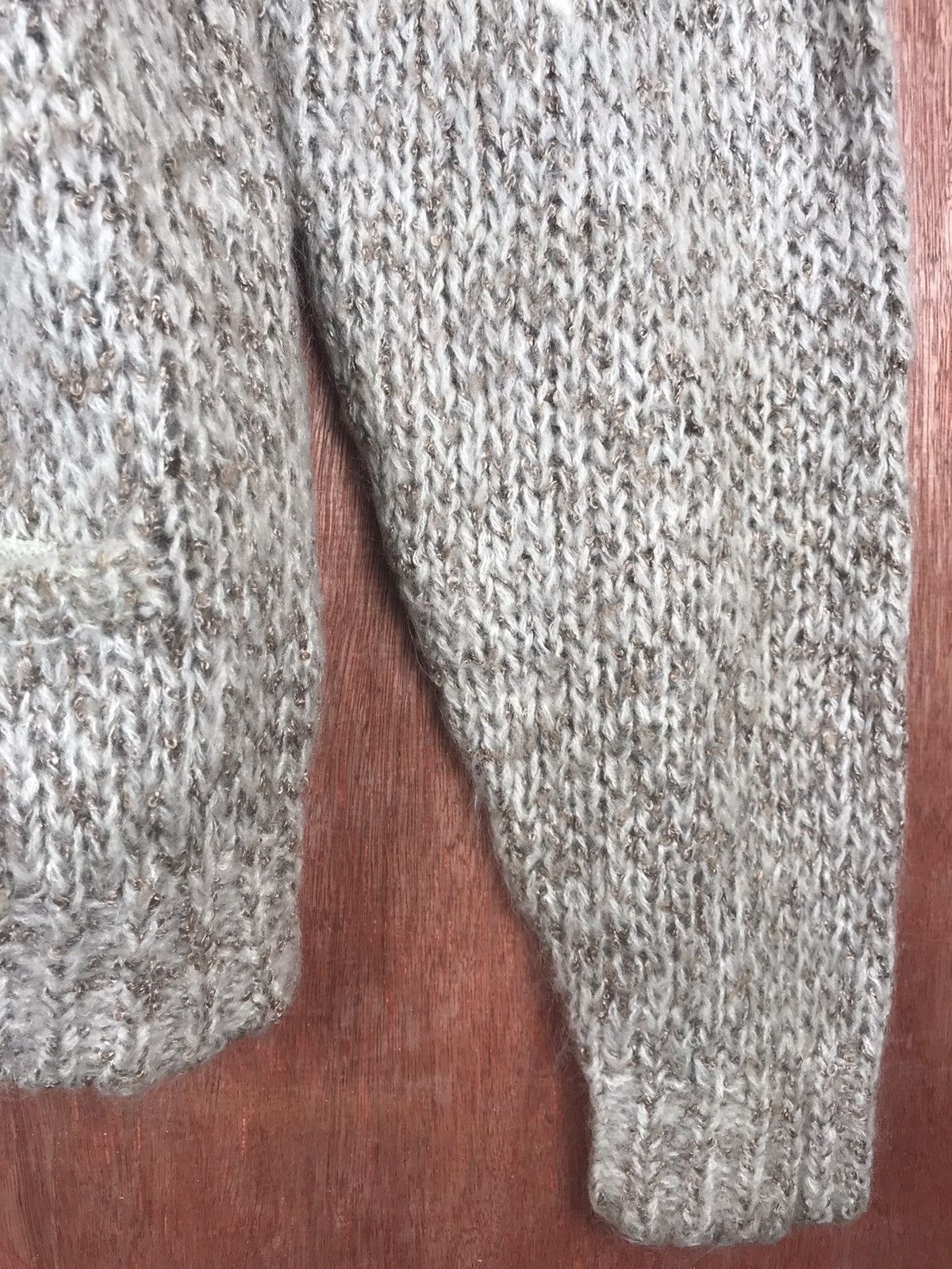 Vintage DL Paserio japan grey mohair cardigan fur Knitwear #M011 Size US M / EU 48-50 / 2 - 13 Thumbnail