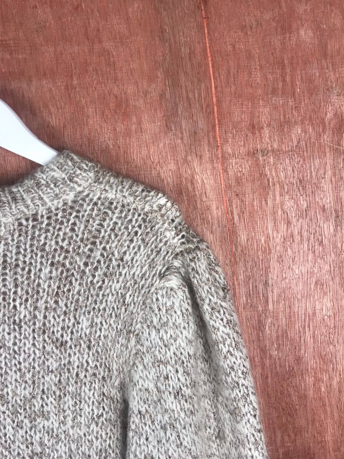 Vintage DL Paserio japan grey mohair cardigan fur Knitwear #M011 Size US M / EU 48-50 / 2 - 9 Thumbnail