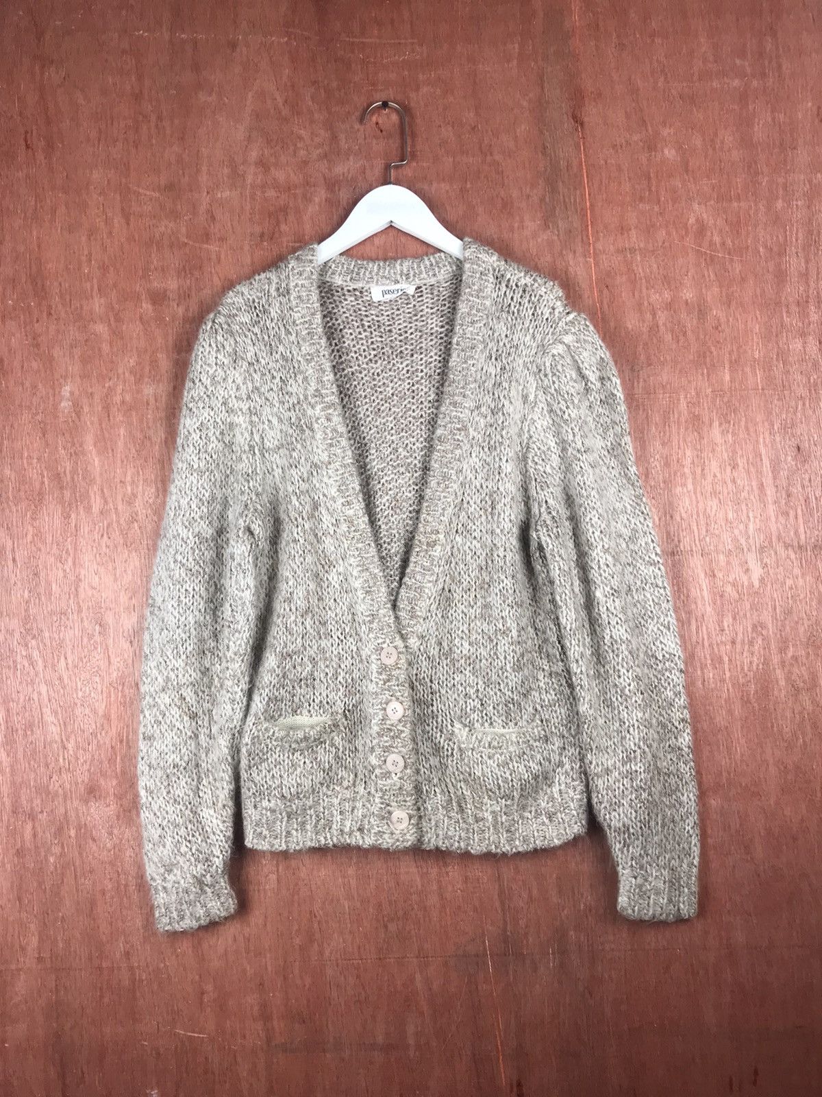 Vintage DL Paserio japan grey mohair cardigan fur Knitwear #M011 Size US M / EU 48-50 / 2 - 1 Thumbnail