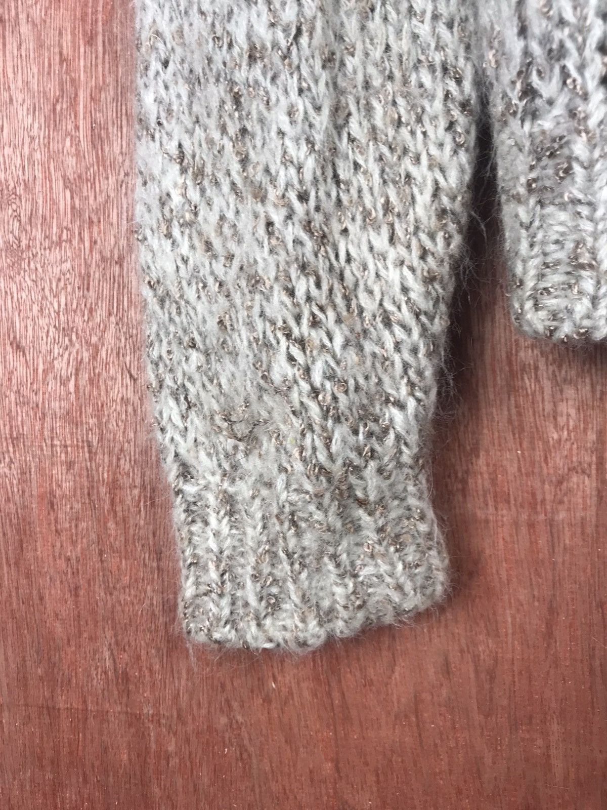 Vintage DL Paserio japan grey mohair cardigan fur Knitwear #M011 Size US M / EU 48-50 / 2 - 12 Thumbnail