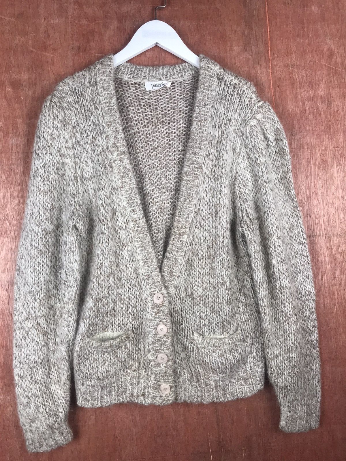 Vintage DL Paserio japan grey mohair cardigan fur Knitwear #M011 Size US M / EU 48-50 / 2 - 2 Thumbnail