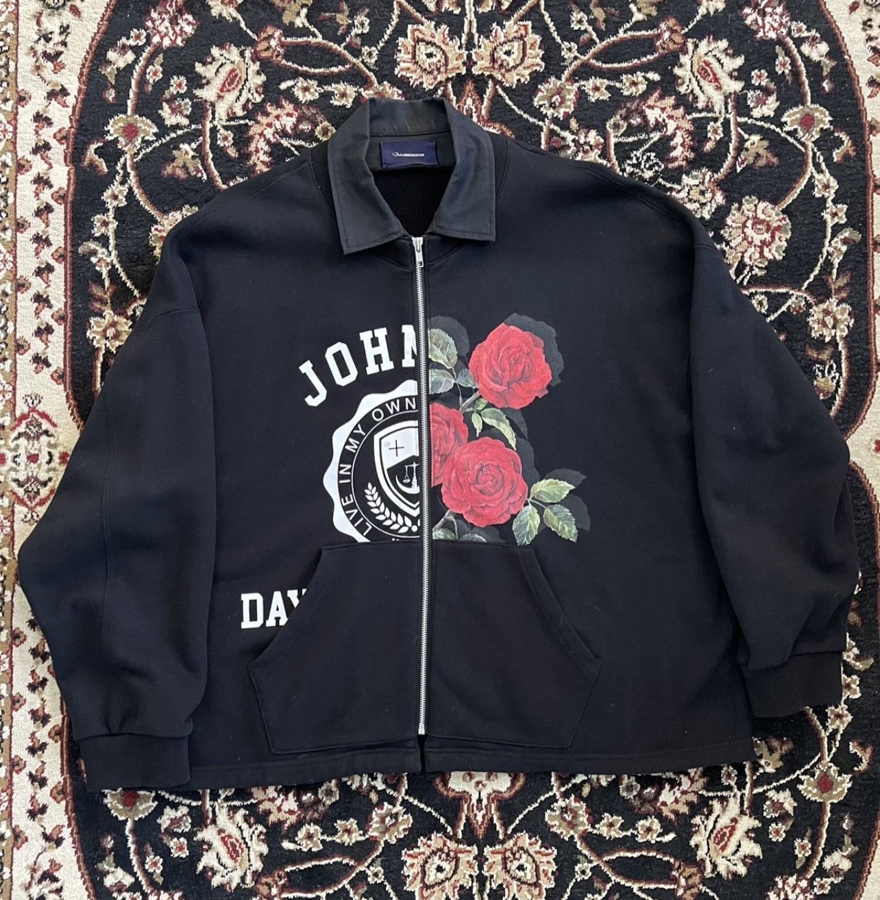 John Undercover Jacket Black Tiger Embroidery Sukajan Polyester