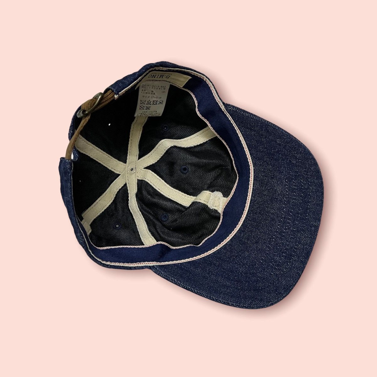 Beams Plus × Japanese Brand × Self Edge RARE B:MING BY BEAMS S DENIM HAT LEATHER STRAPBACK Size ONE SIZE - 13 Thumbnail