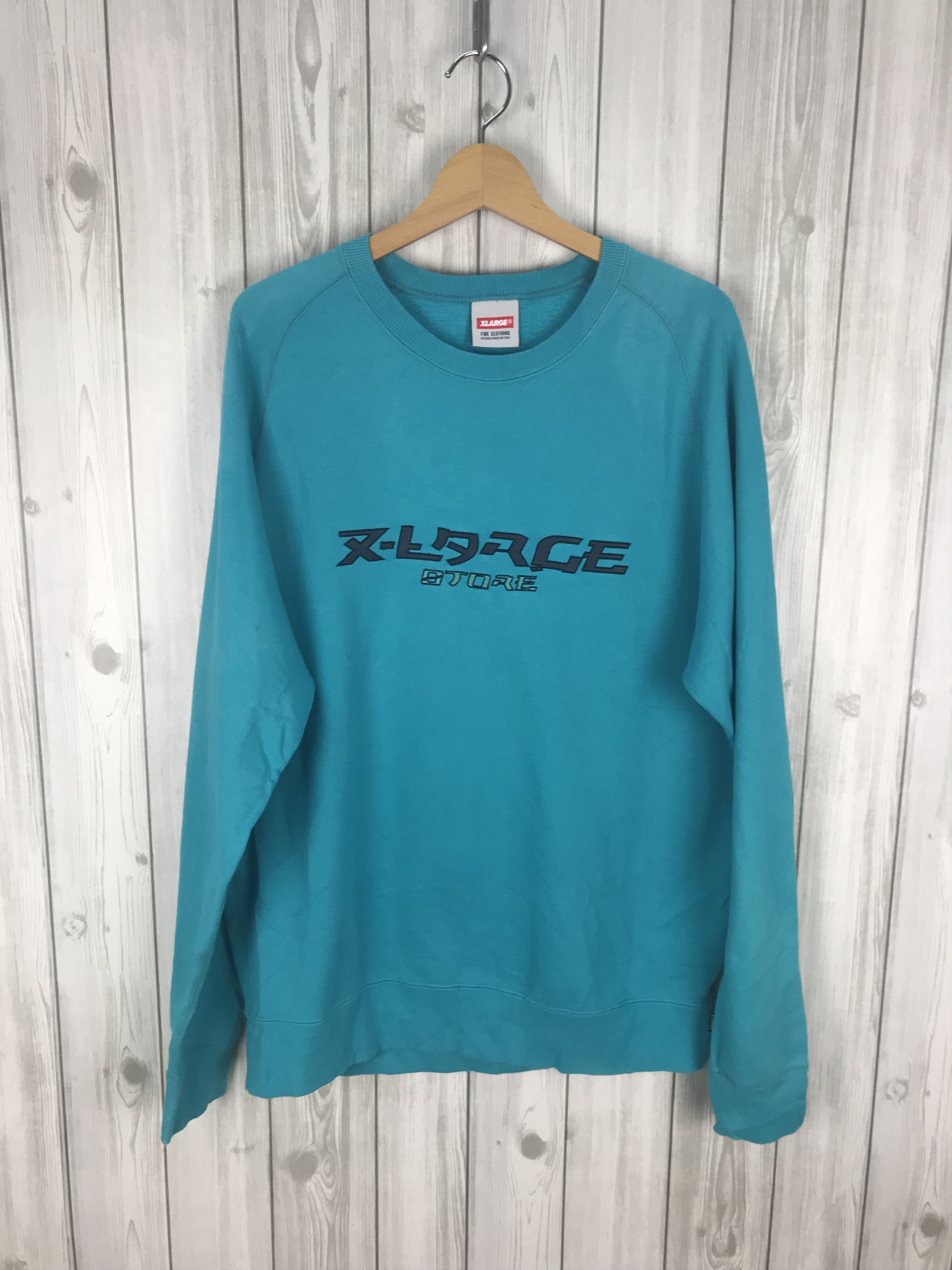 Japanese Brand X-LARGE Store Embroidered Oversize Sweatshirt Size US M / EU 48-50 / 2 - 1 Thumbnail