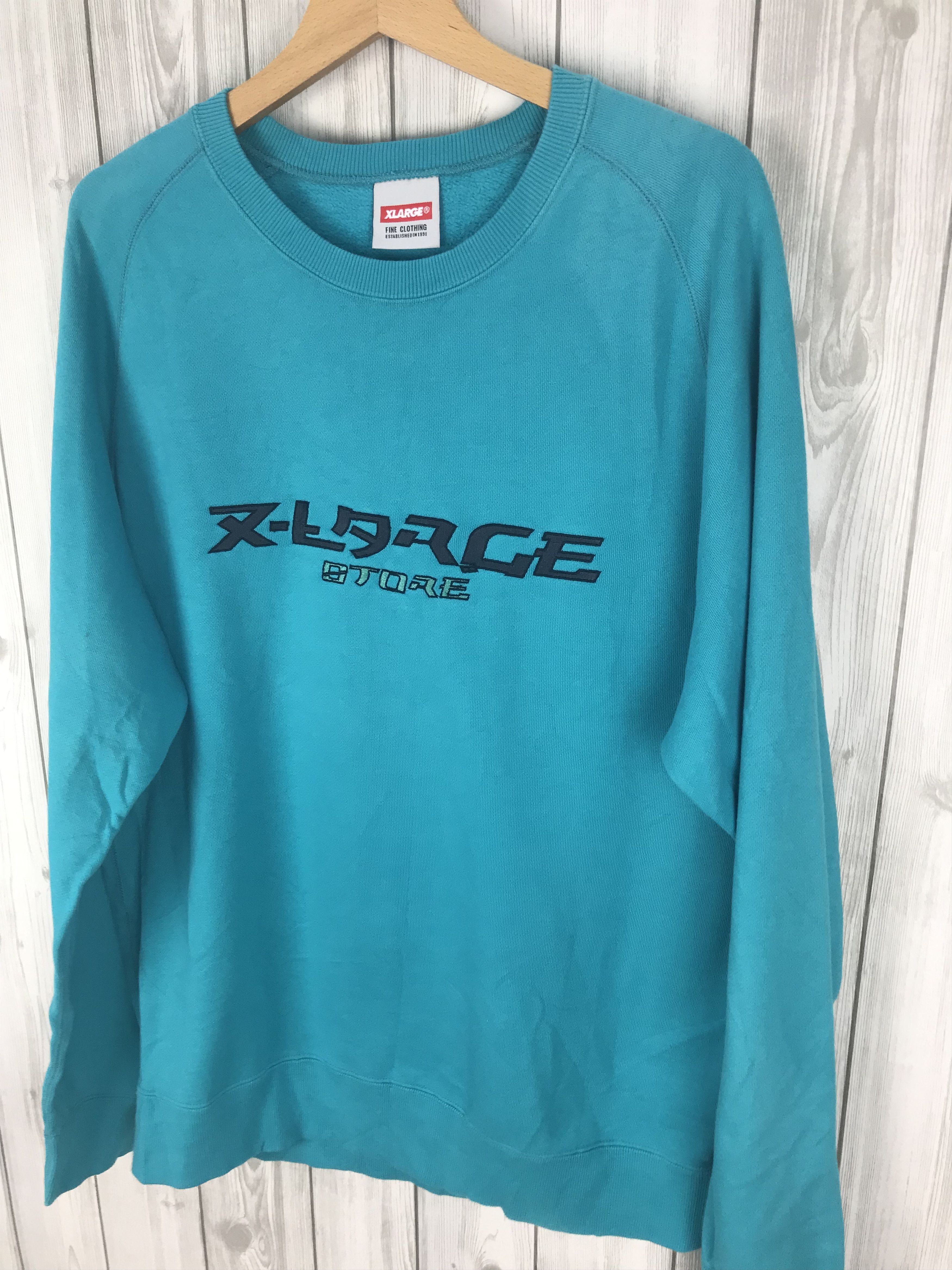 Japanese Brand X-LARGE Store Embroidered Oversize Sweatshirt Size US M / EU 48-50 / 2 - 3 Thumbnail