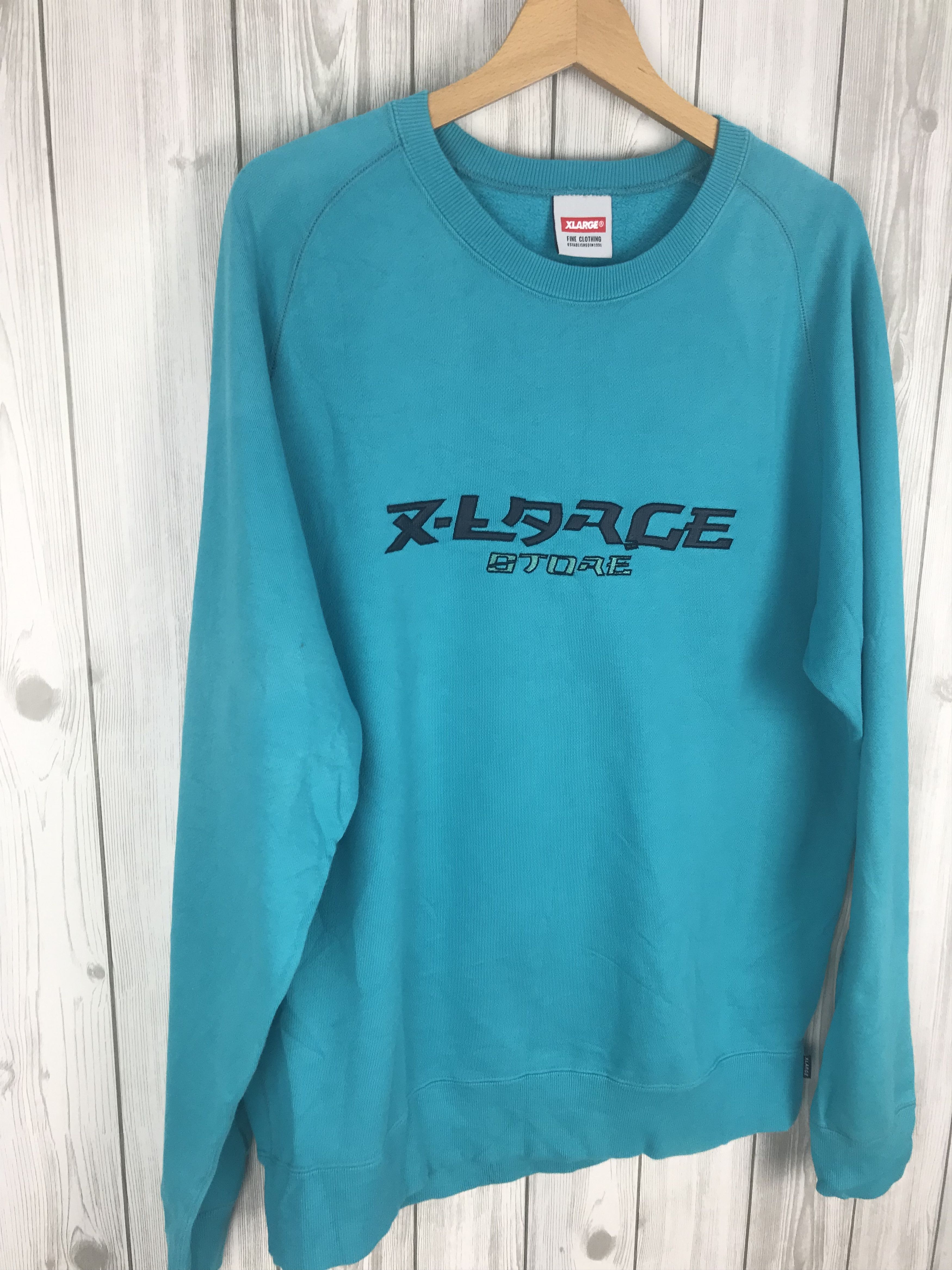 Japanese Brand X-LARGE Store Embroidered Oversize Sweatshirt Size US M / EU 48-50 / 2 - 2 Thumbnail