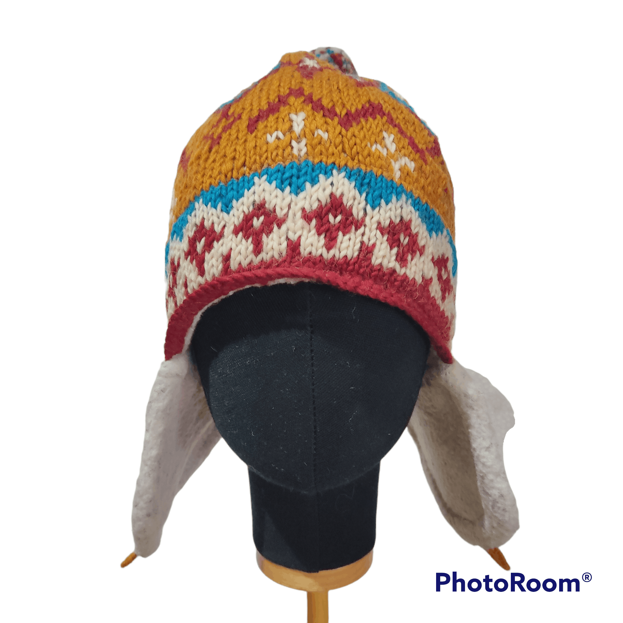 Native Amina Brand Knitted 2 Ear Flip Beanie Hats Size ONE SIZE - 3 Thumbnail