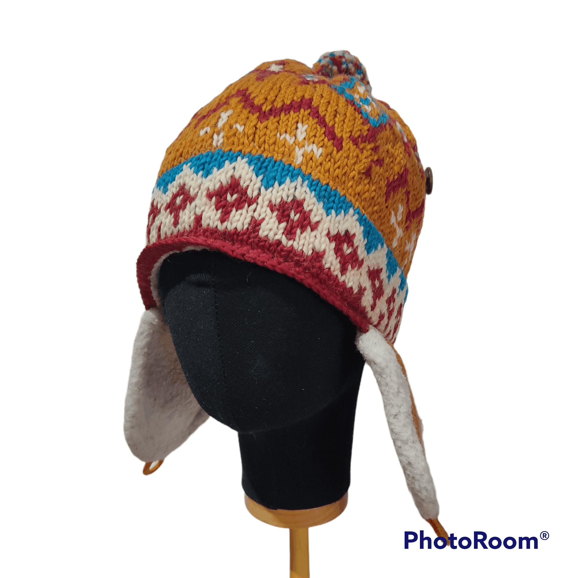 Native Amina Brand Knitted 2 Ear Flip Beanie Hats Size ONE SIZE - 1 Thumbnail