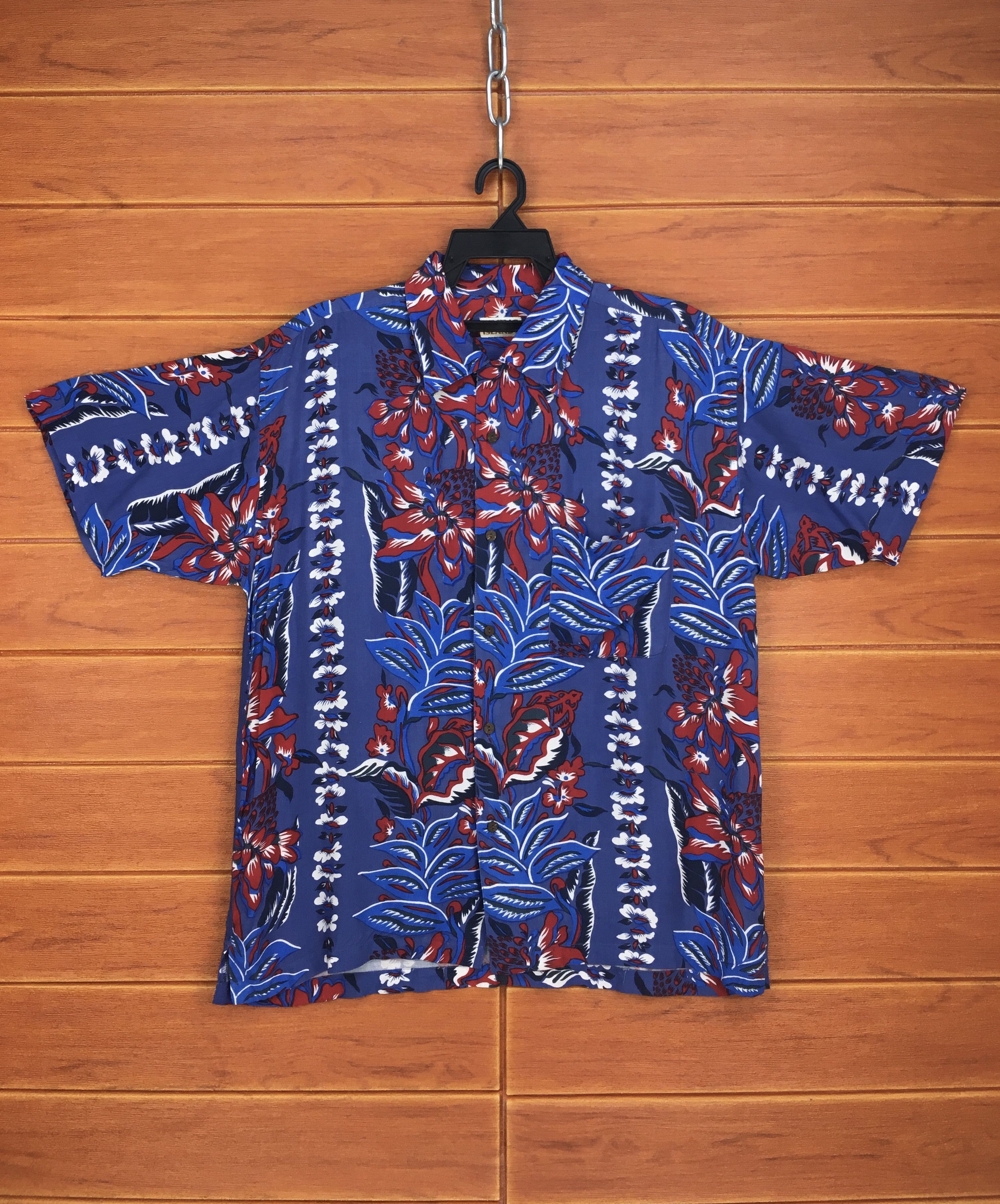 Sun Surf Japanese Hawaii LIVING ISLAND Border Panel Hawaiian Shirt Size US L / EU 52-54 / 3 - 2 Thumbnail