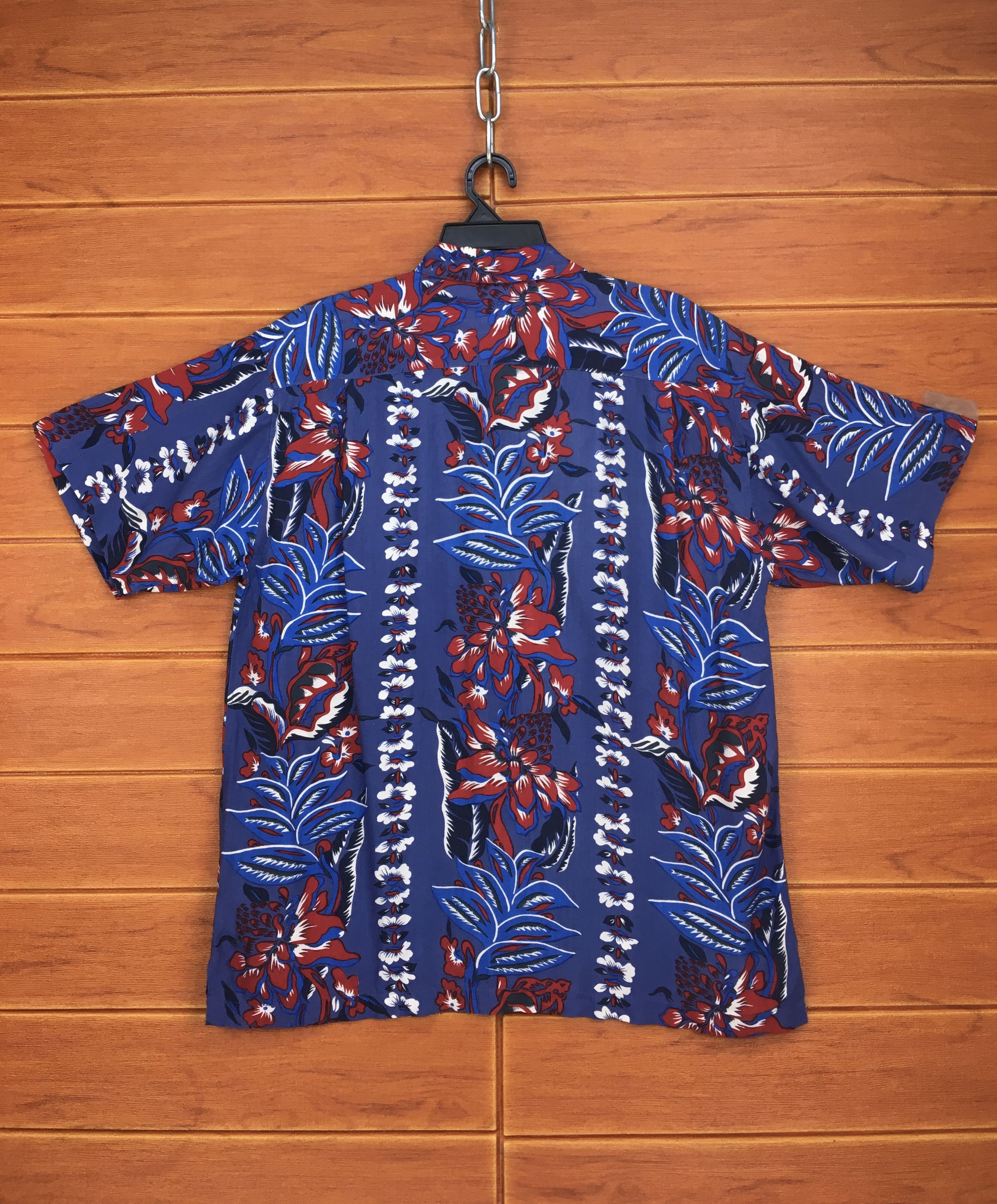Sun Surf Japanese Hawaii LIVING ISLAND Border Panel Hawaiian Shirt Size US L / EU 52-54 / 3 - 9 Thumbnail