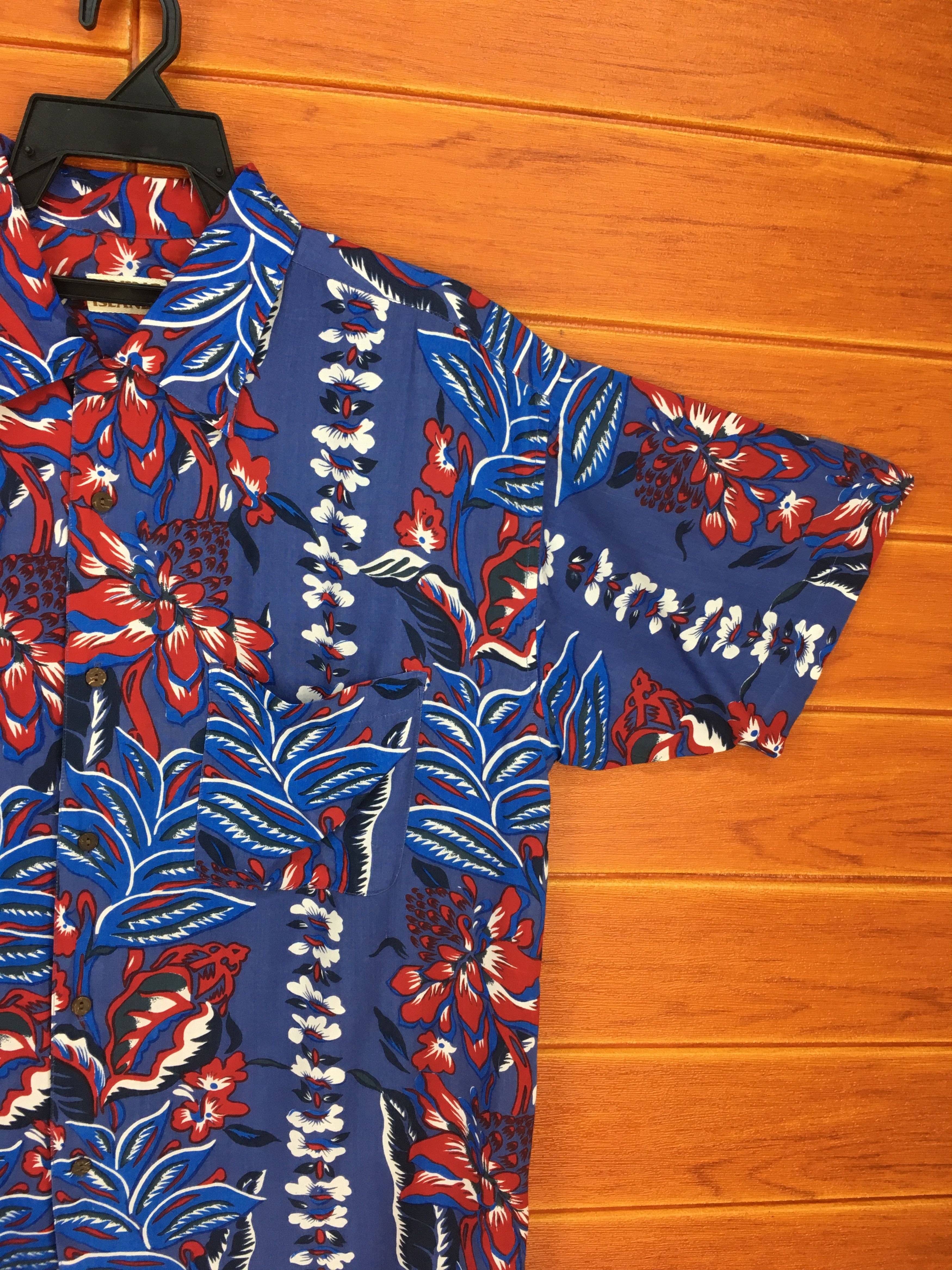 Sun Surf Japanese Hawaii LIVING ISLAND Border Panel Hawaiian Shirt Size US L / EU 52-54 / 3 - 5 Thumbnail