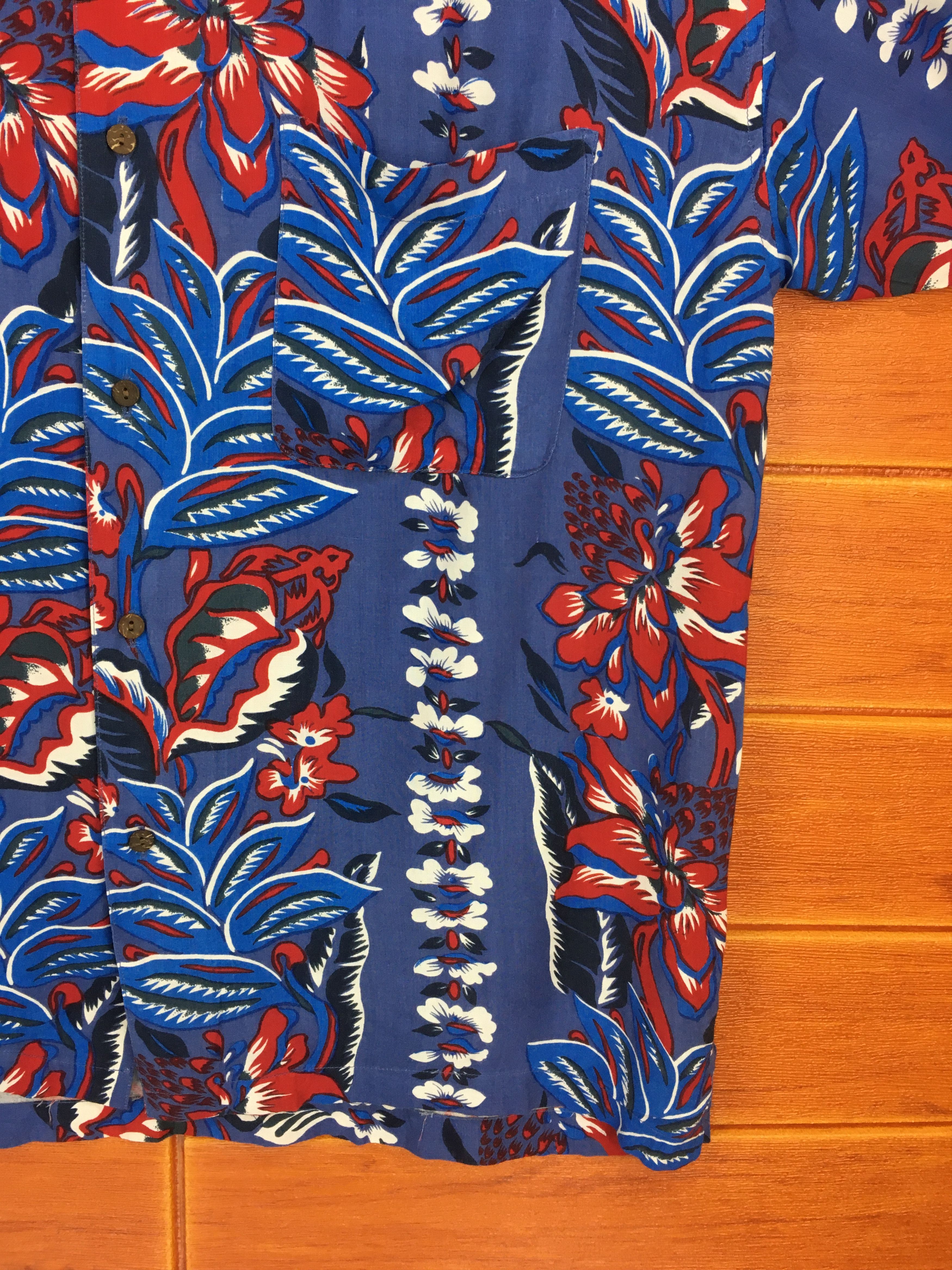 Sun Surf Japanese Hawaii LIVING ISLAND Border Panel Hawaiian Shirt Size US L / EU 52-54 / 3 - 4 Thumbnail