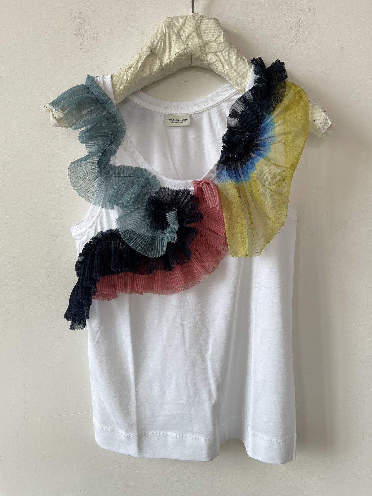 Dries Van Noten Dries Van Noten Ruffled Sleeveless T-shirt Size XS / US 0-2 / IT 36-38 - 1 Thumbnail