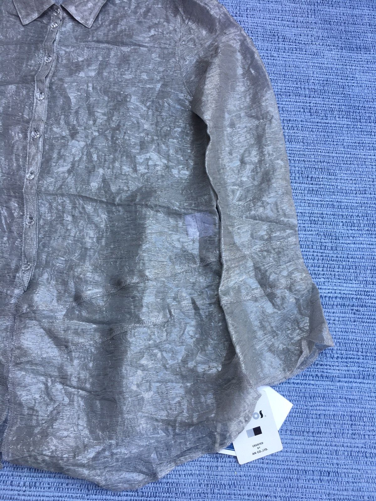 Japanese Brand silver button up Size L / US 10 / IT 46 - 3 Thumbnail
