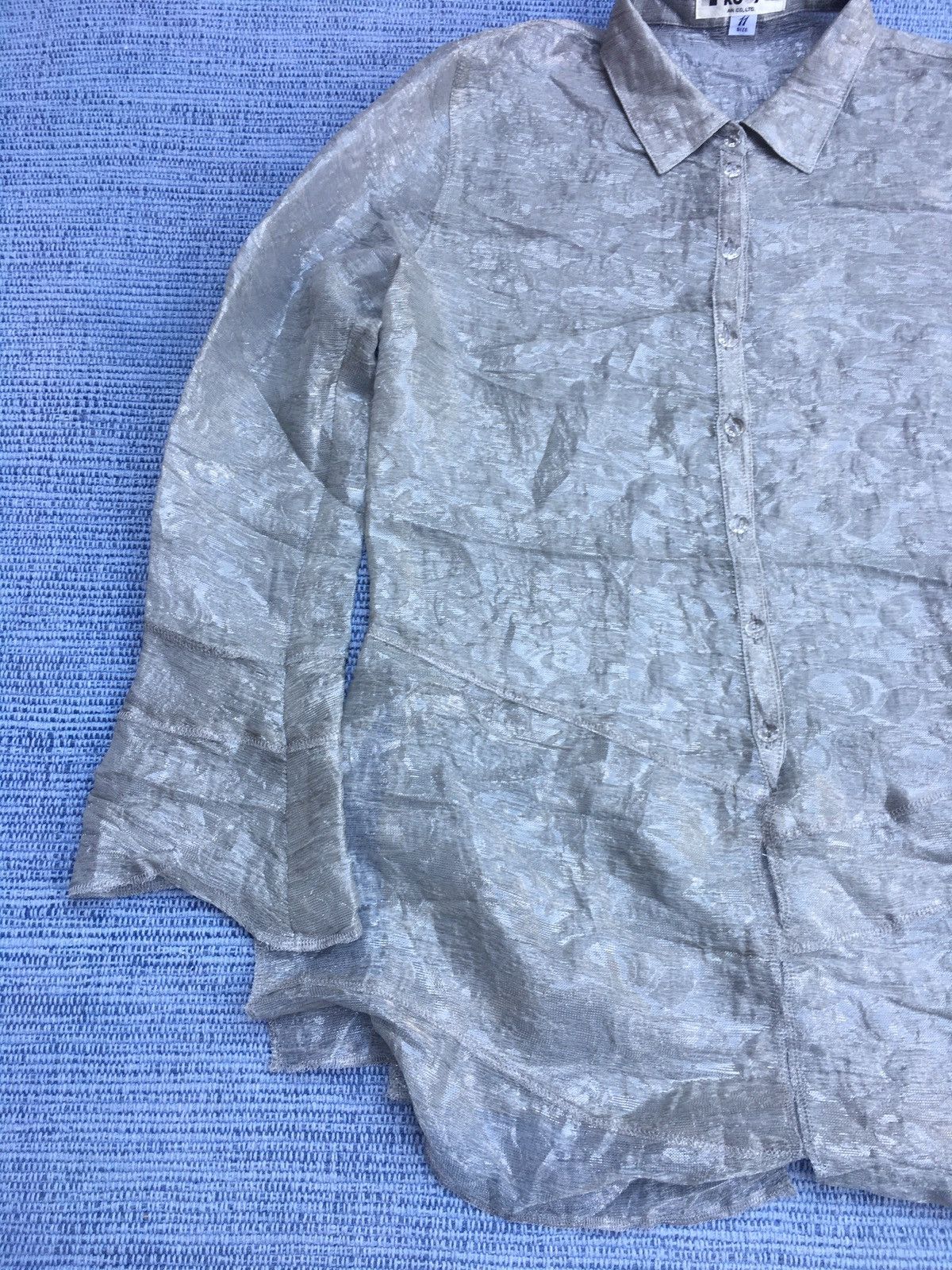 Japanese Brand silver button up Size L / US 10 / IT 46 - 4 Thumbnail