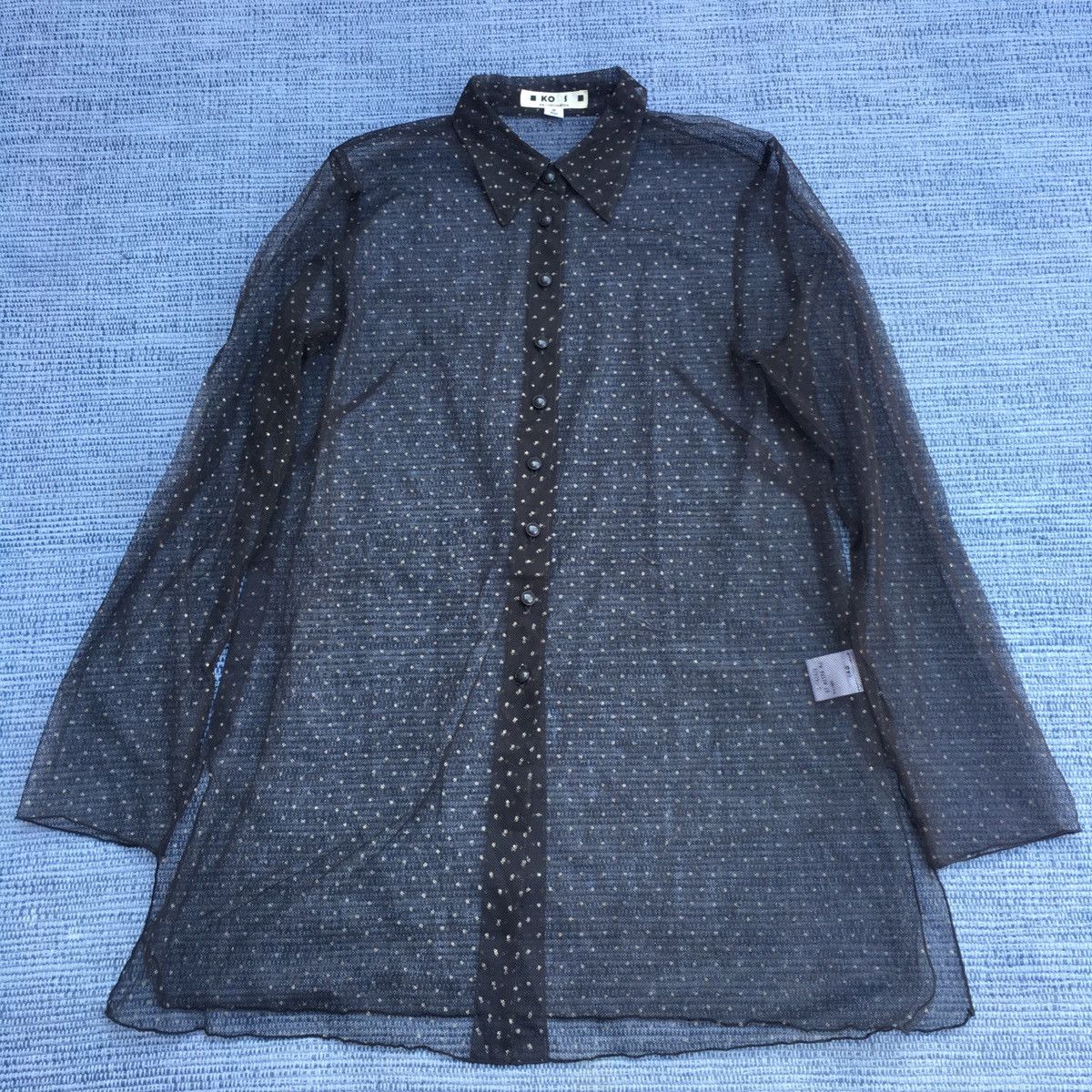 Japanese Brand vintage grey polkadot Size US M / EU 48-50 / 2 - 1 Thumbnail