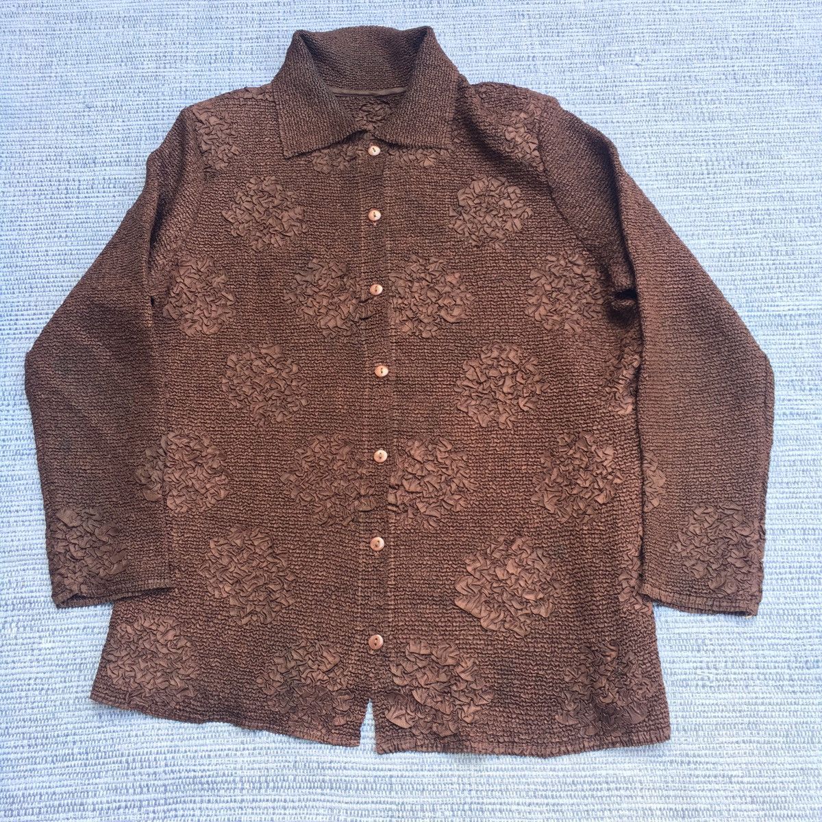 Japanese Brand vintage pleated button up Size L / US 10 / IT 46 - 1 Thumbnail