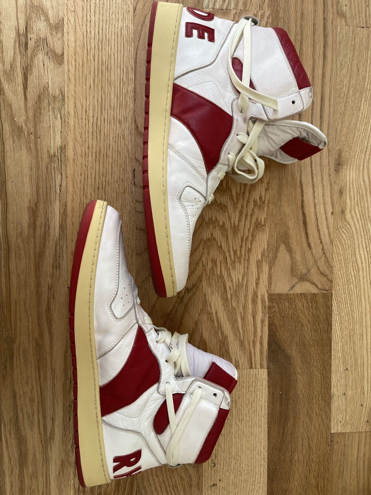 Rhude RHUDE RHECESS HI WHITE/RED Size US 12 / EU 45 - 2 Thumbnail