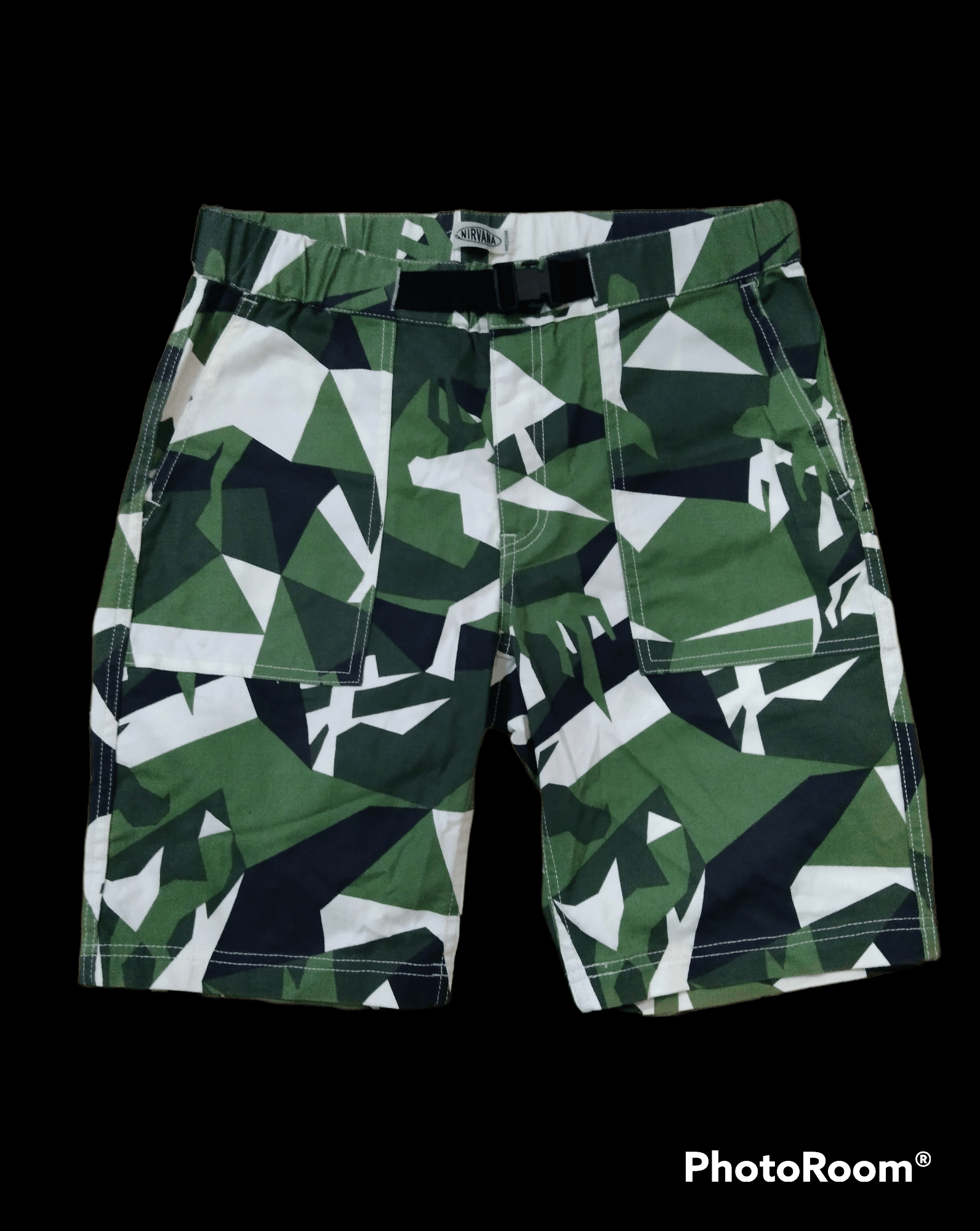 Nirvana NIRVANA MADE IN JAPAN ABSTRACT SHORT PANTS Size US 30 / EU 46 - 1 Thumbnail