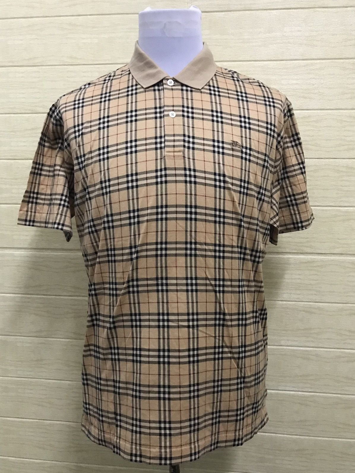 Burberry × Vintage Vintage Burberry Nova Check Polo T Shirt | Grailed