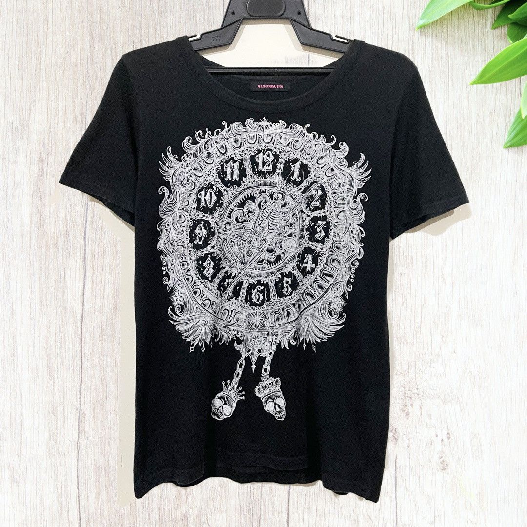 Japanese Brand Vintage Japanese Algonquins Punk Fashion Skeleton Watch Tee Size US S / EU 44-46 / 1 - 8 Thumbnail