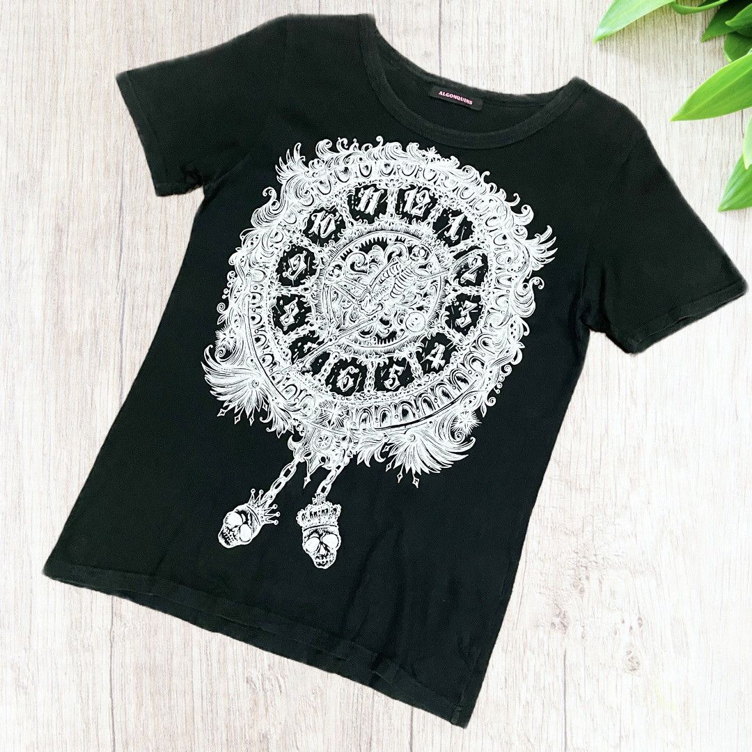 Japanese Brand Vintage Japanese Algonquins Punk Fashion Skeleton Watch Tee Size US S / EU 44-46 / 1 - 6 Thumbnail